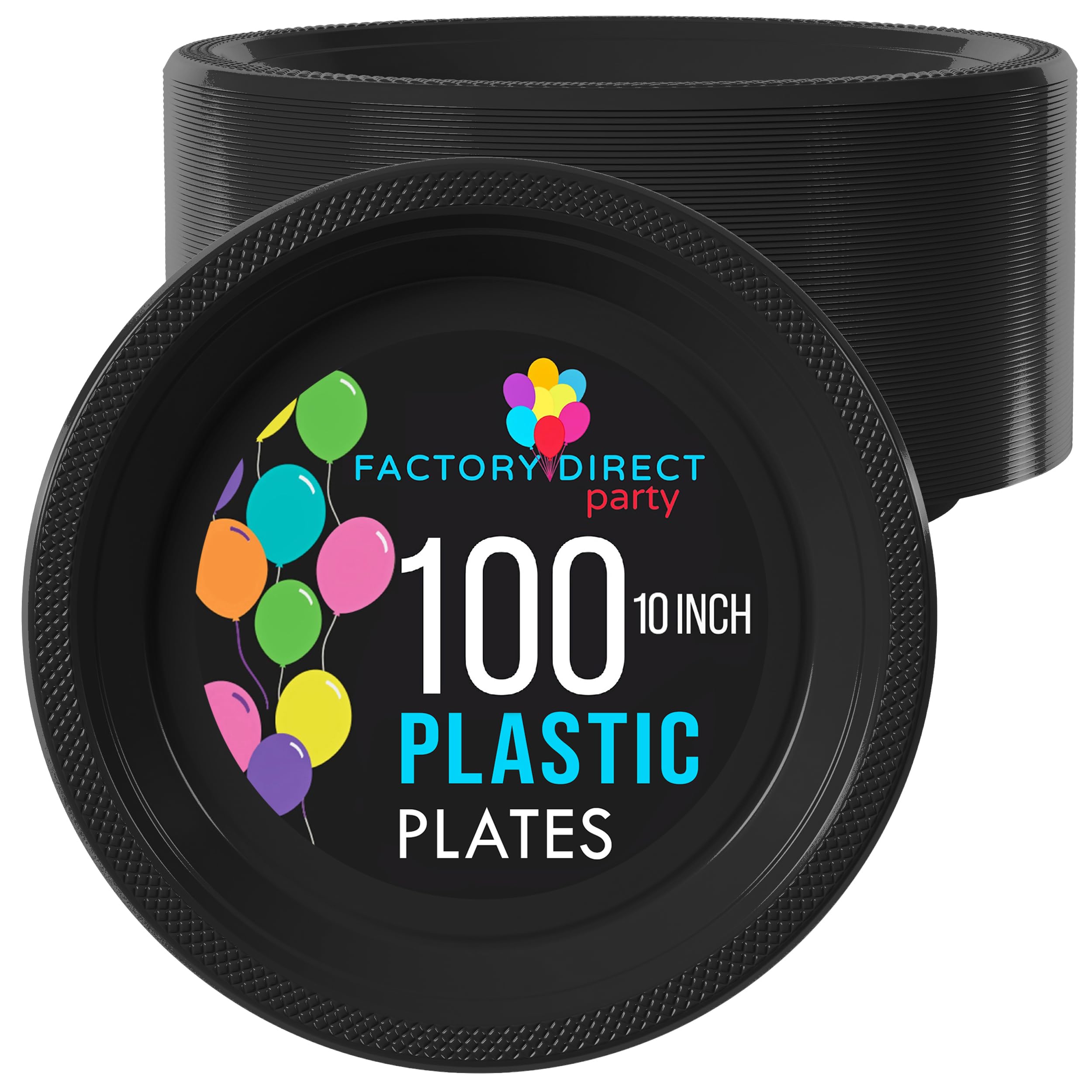Exquisite Black Plastic Plates For Party 10 Black Disposable Plates For Party Supplies 100 Pcs Disposable Dinner Plate Heavy D