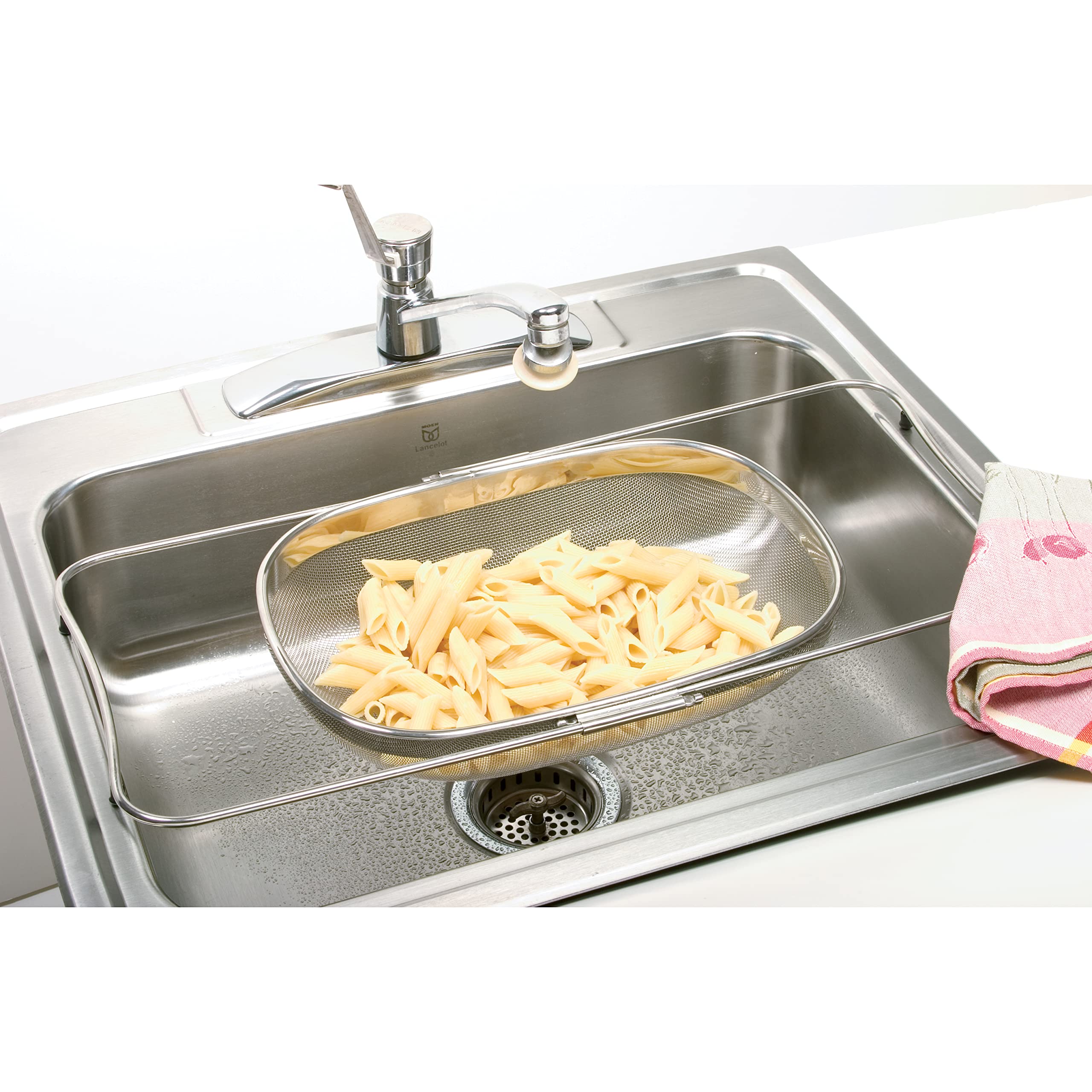Norpro Stainless Steel Over-Sink Strainer, Silver