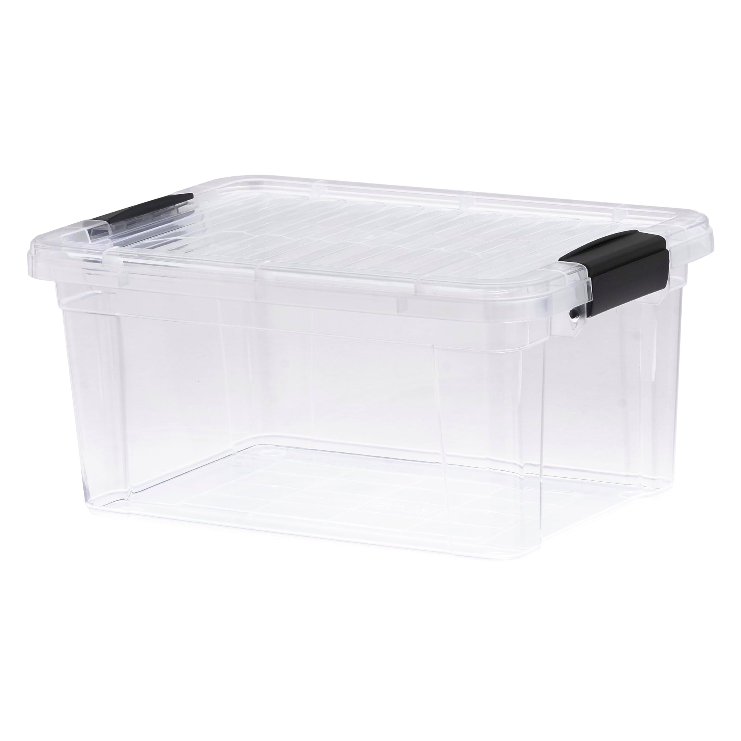 Superio Clear Storage Box With Lid, 6.75 Quart Plastic Container Bins For Organizing, Stackable Crates, Bpa Free, Non Toxic, Odo