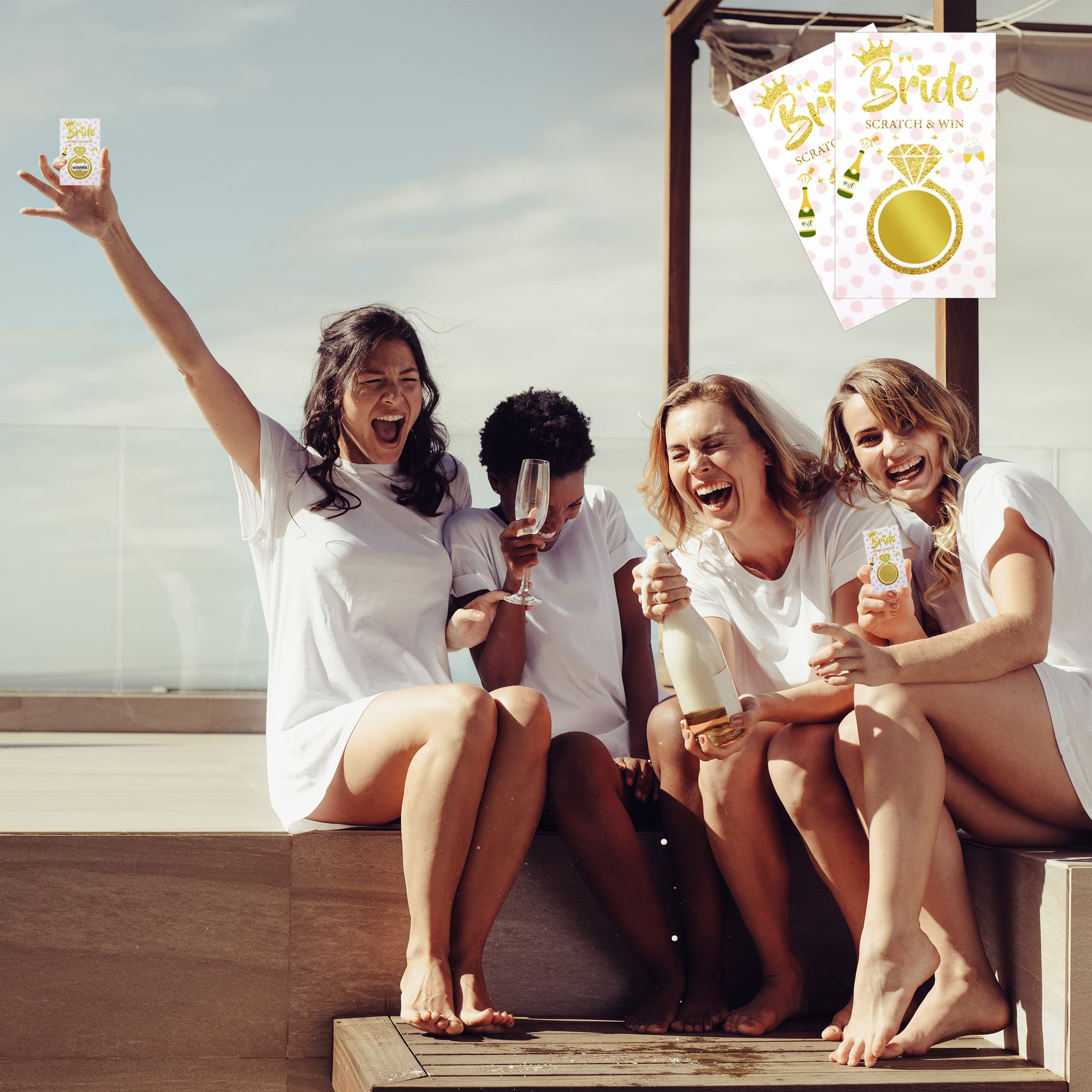 Inknote Scratch Off Stickers Cards Blank Gift Certificates For Diamond Bride Shower Games Party, Wedding Shower Ideas, Bachelore