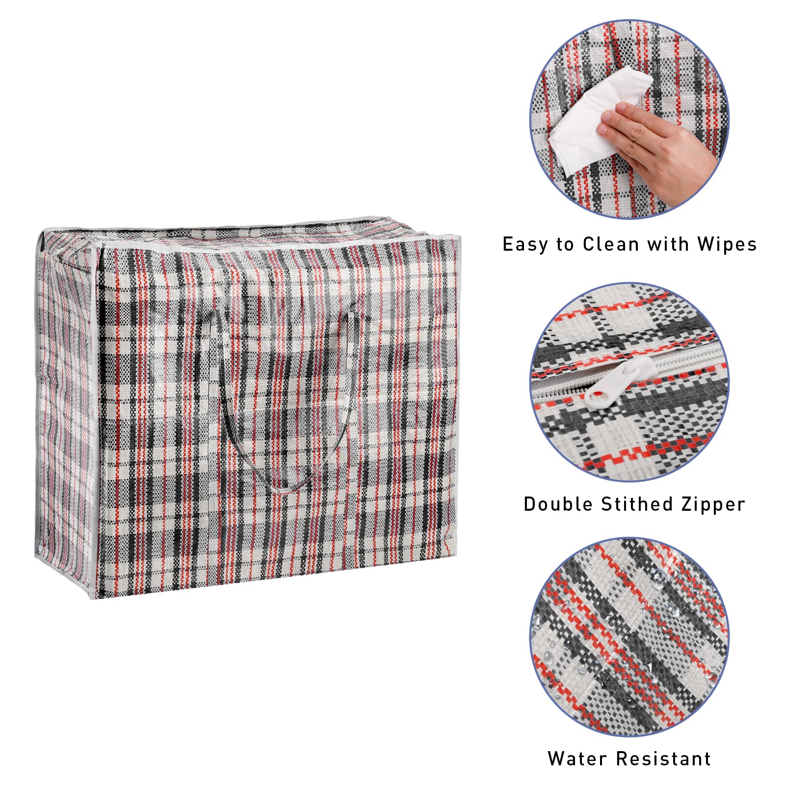 Hiceeden 9 Pack 108L Checkered Moving Storage Bags, Extra Large Travel Plaid Bag Alternative To Moving Boxes, Dorm Laundry Tote