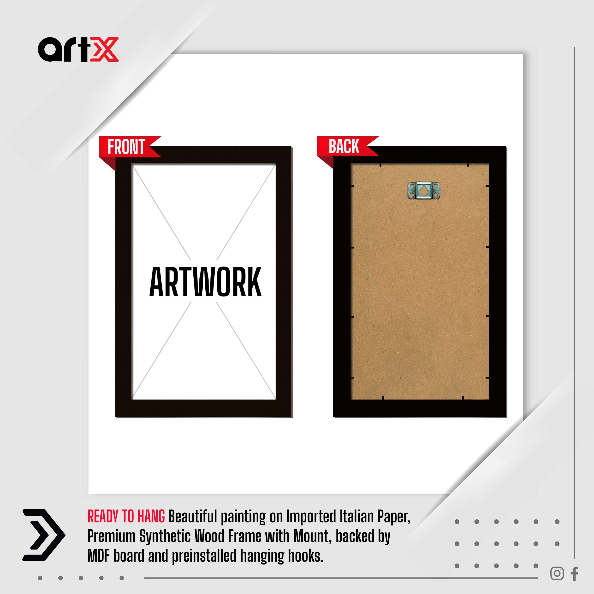 Artx Swami Vivekananda Power Framed, Wall Art Painting 12.5 X 18.5 Inch Picture In Synthetic Wood Frame Multicolor