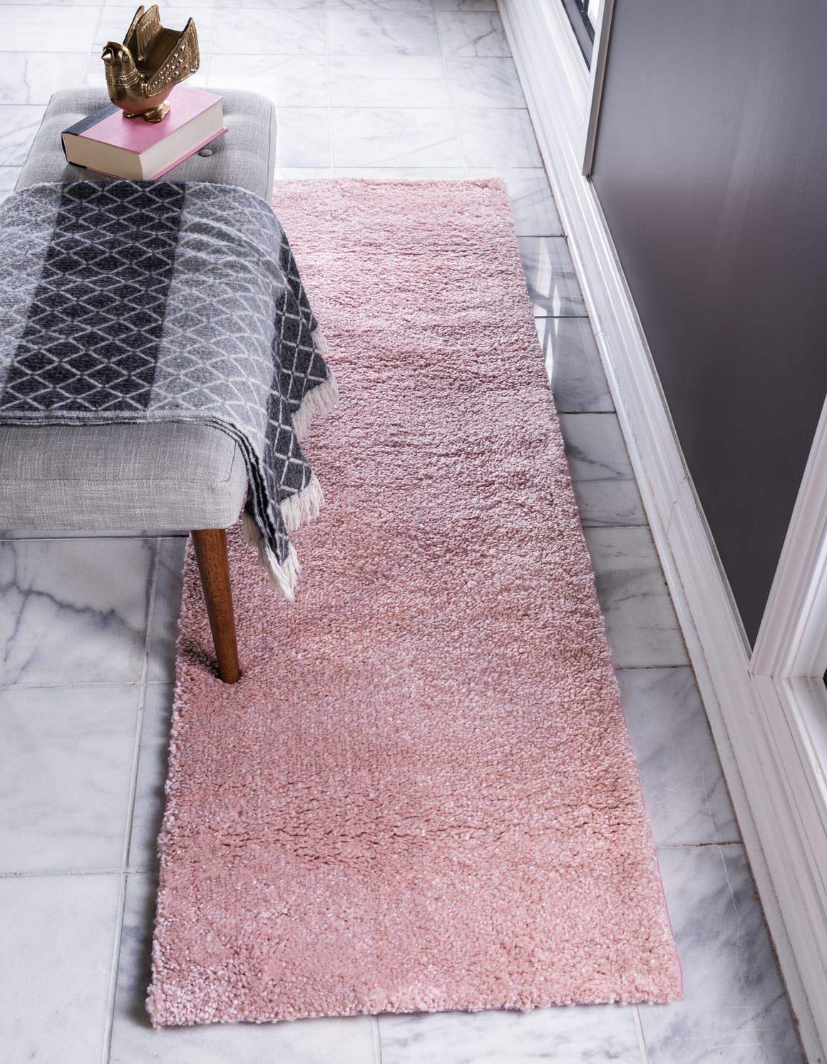 Unique Loom Solo Collection Area Rug - Calabasas (2 2 x 13 Runner, Pink)