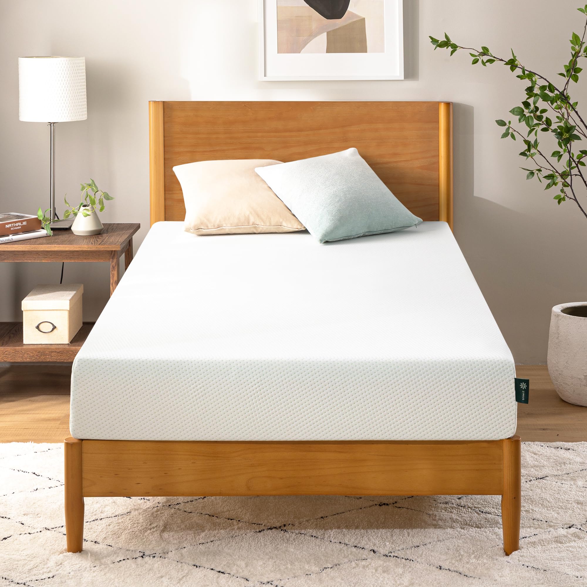 Zinus 6 Inch Green Tea Memory Foam Mattress, 75   X30'' (Slim Fit), Bunk Bed, Trundle Bed, Day Bed, Rv Compatible, Medium Firm,