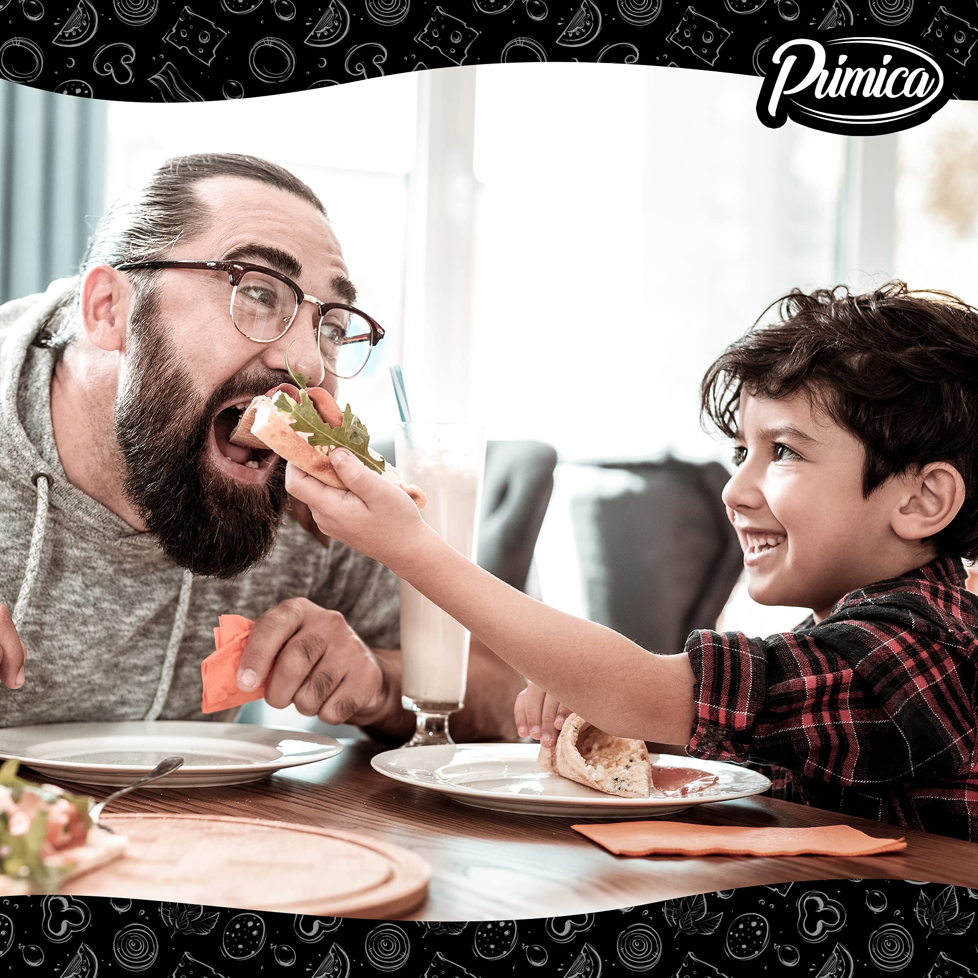 Primica Pizza Steel For Oven - Durable Steel As Alternative To Pizza Stone - High Quality Steel For Bbq Grill And Bakings (16''