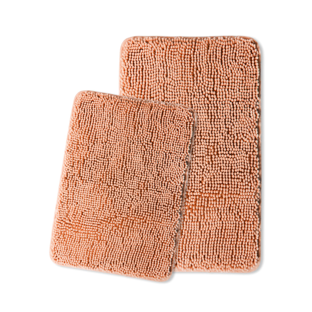 Yeaban Bathroom Rugs Sets 2 Piece - Thick Chenille Bath Mats | Absorbent And Washable Bath Rug Non-Slip, Plush Rugs For Bathroom