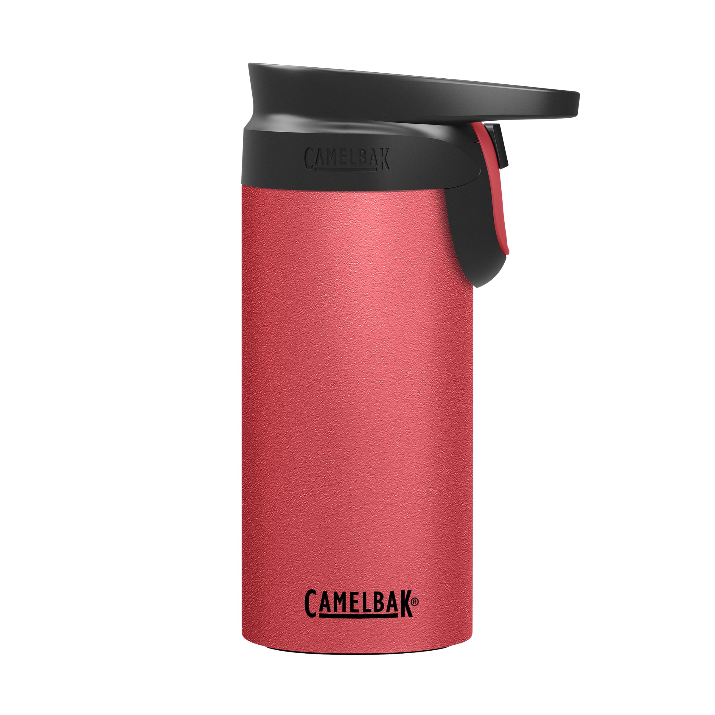CamelBak Forge Flow Coffee & Travel Mug, Insulated Stainless Steel - Non-Slip Silicon Base - Easy One-Handed Operation - 12oz, W