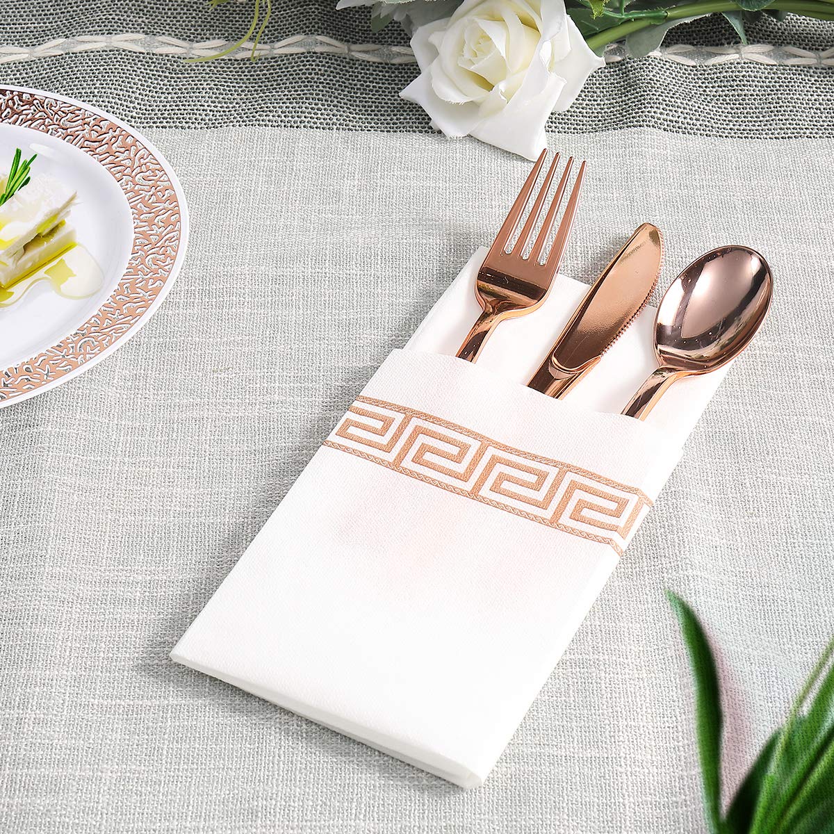 Vplus 200 Pack Guest Towels Disposable Bathroom, Decorative Bathroom Napkins, Soft And Absorbent Disposable Dinner Napkins Cloth