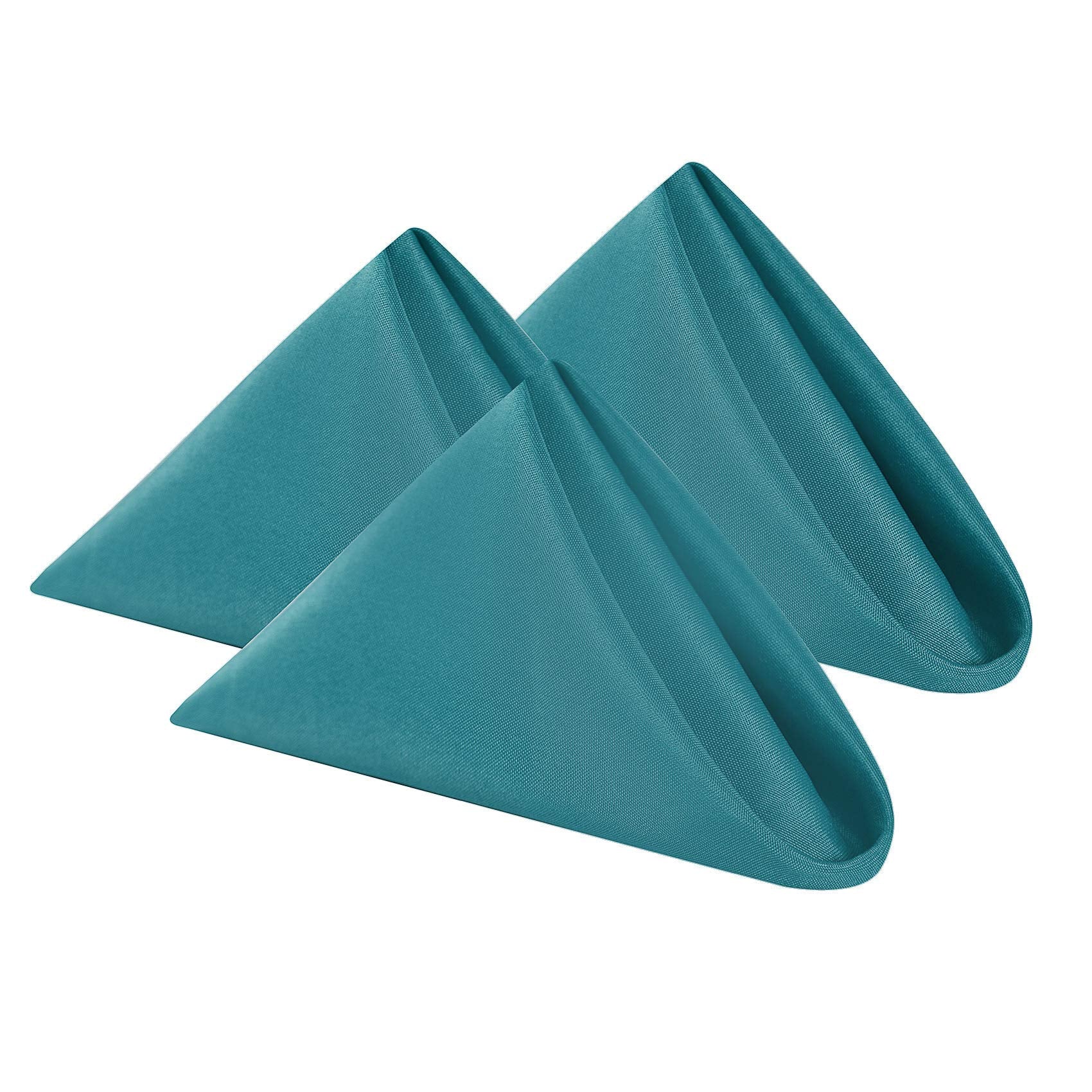 Cloth Napkins 17X17 Inch Washable Polyester Dinner Napkins Soft Table Napkins For Wedding Party Dining Banquet(Teal,25Pcs)