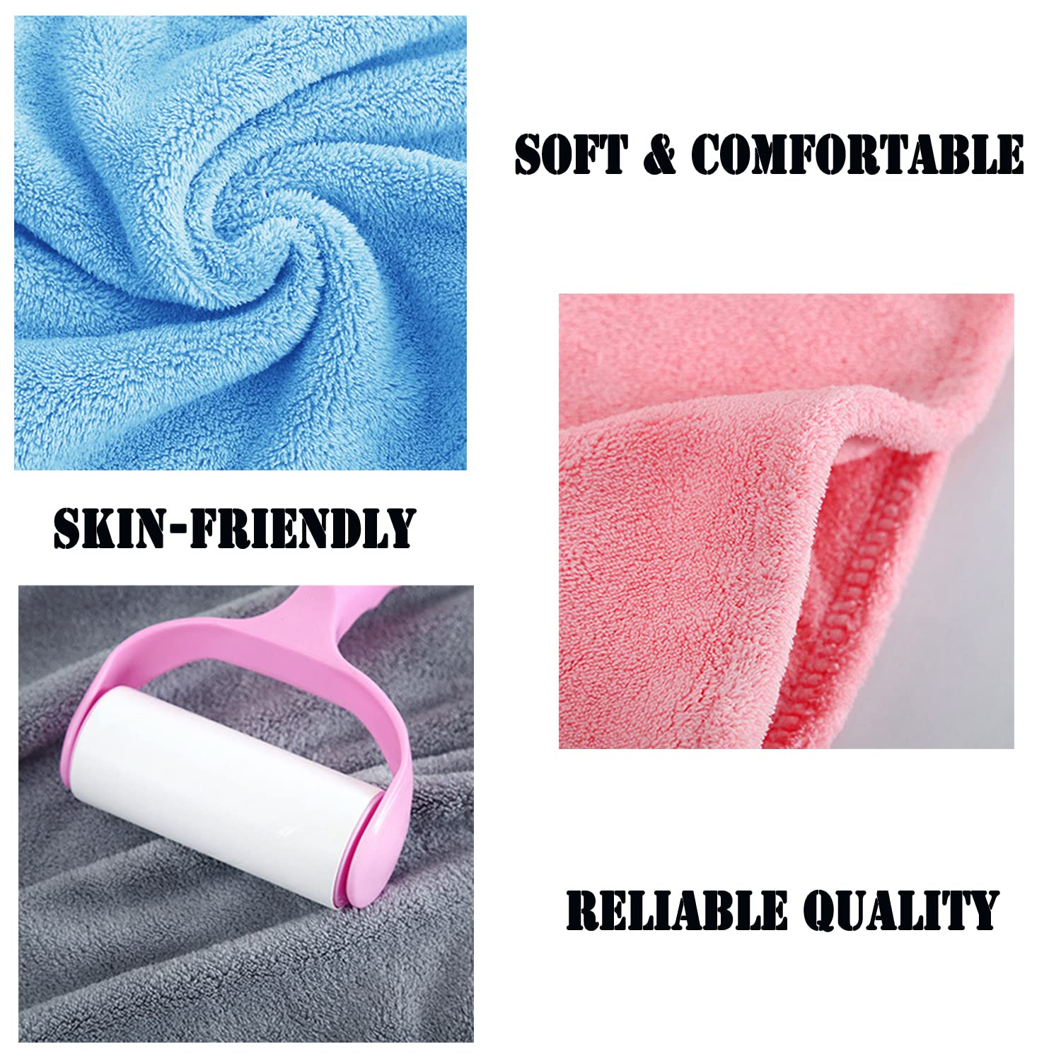 ELLEWIN Microfiber Hair Towel Wrap for Women 3 Pack,Hair Drying Turban with Button,Anti Frizz,Super Absorbent Quick Dry Hair Tow