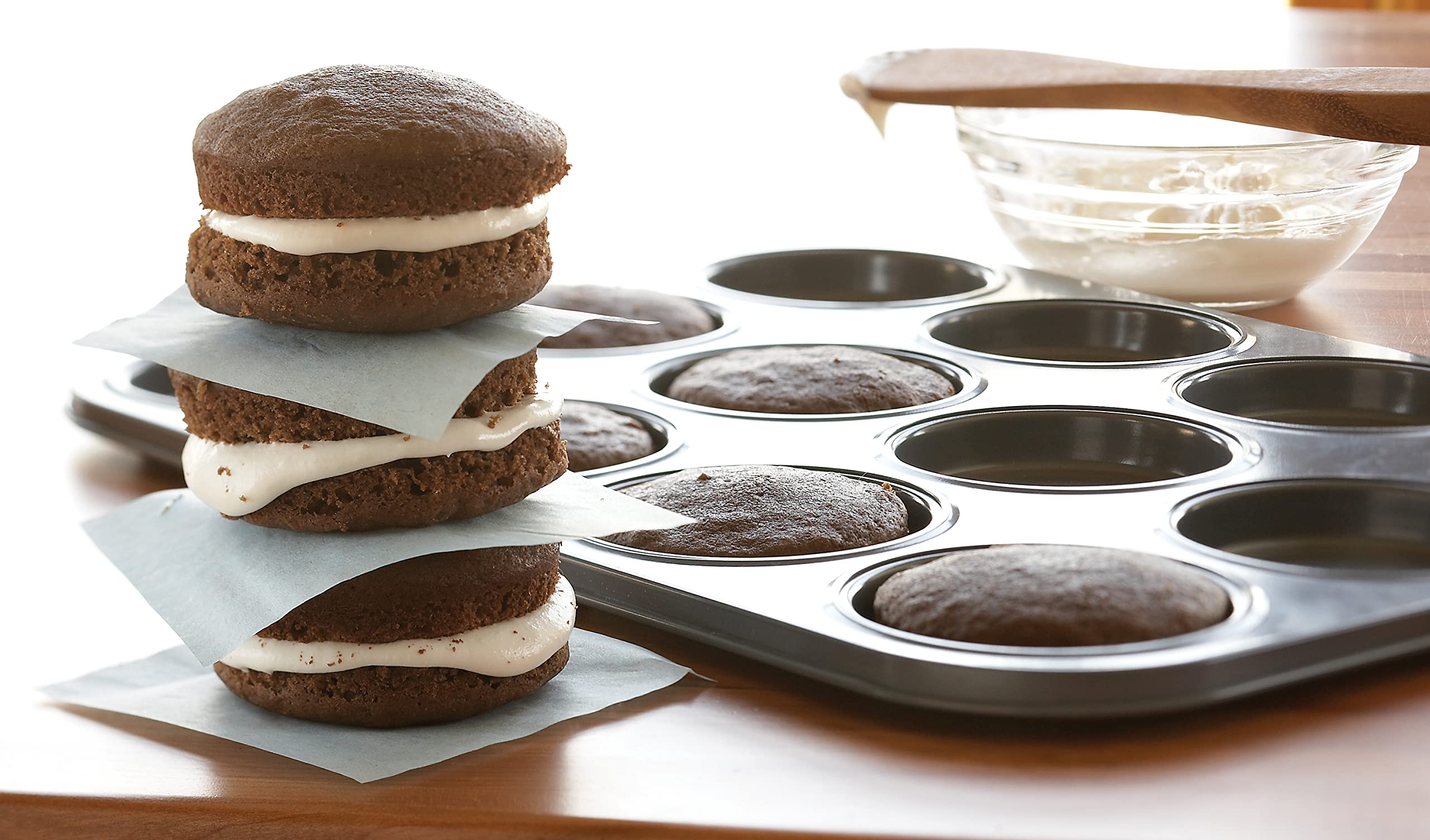 Fox Run Non-Stick Baking Pan, 12 Cup Standard Whoopie Pie, Silver