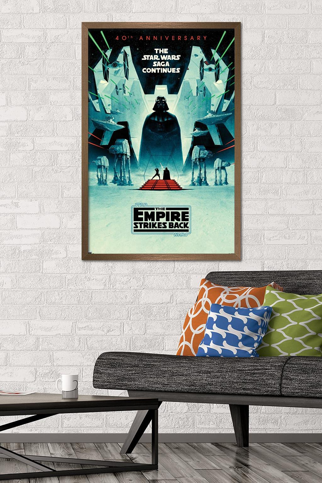 Trends International Star Wars: The Empire Strikes Back - 40Th Anniversary Wall Poster, 22.375'' X 34'', Bronze Framed Version