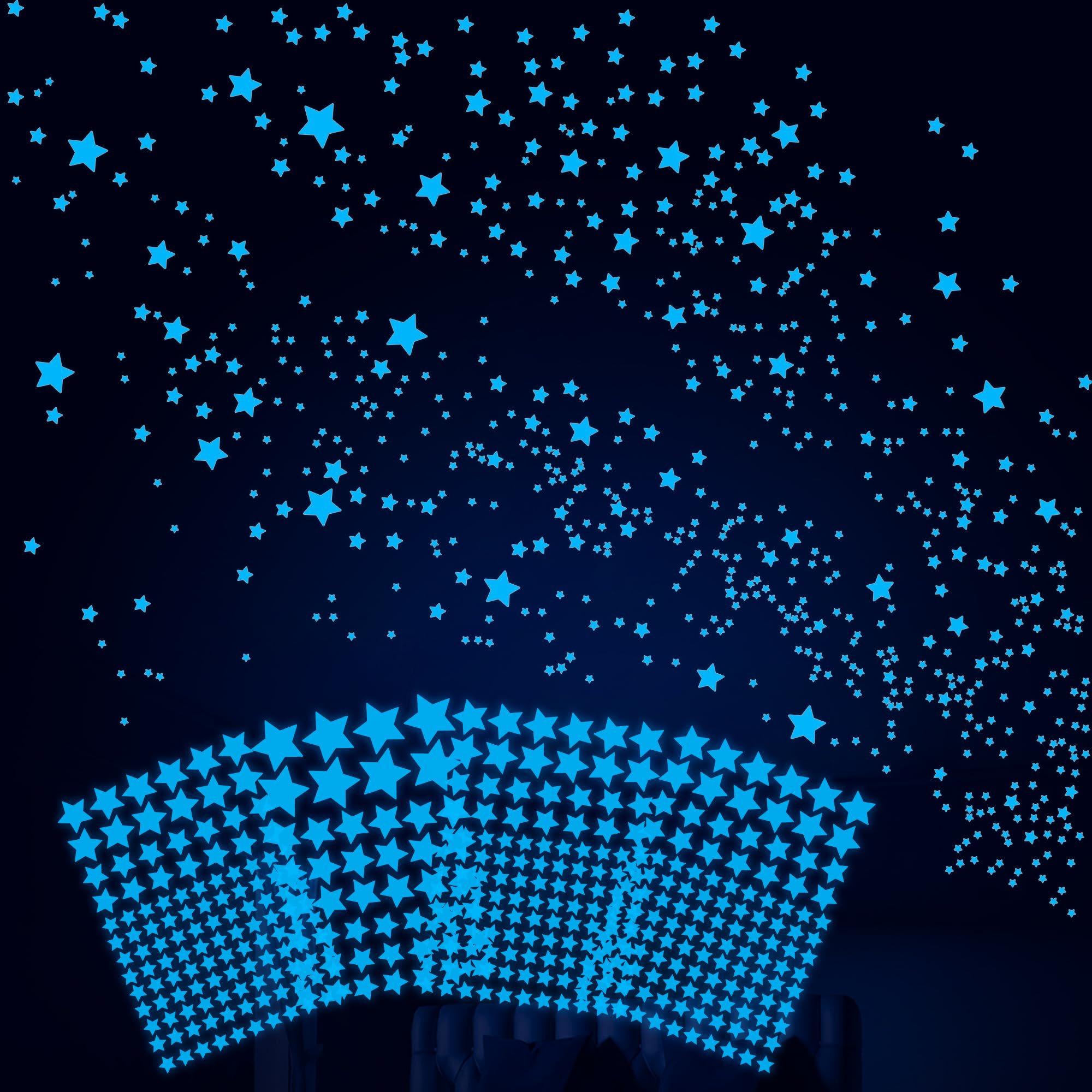 421Pcs Glow In The Dark Stars Ceiling Stars Glow In The Dark Space Planet Universe Galaxy Wall Decals Ultra Glow In The Dark Wal