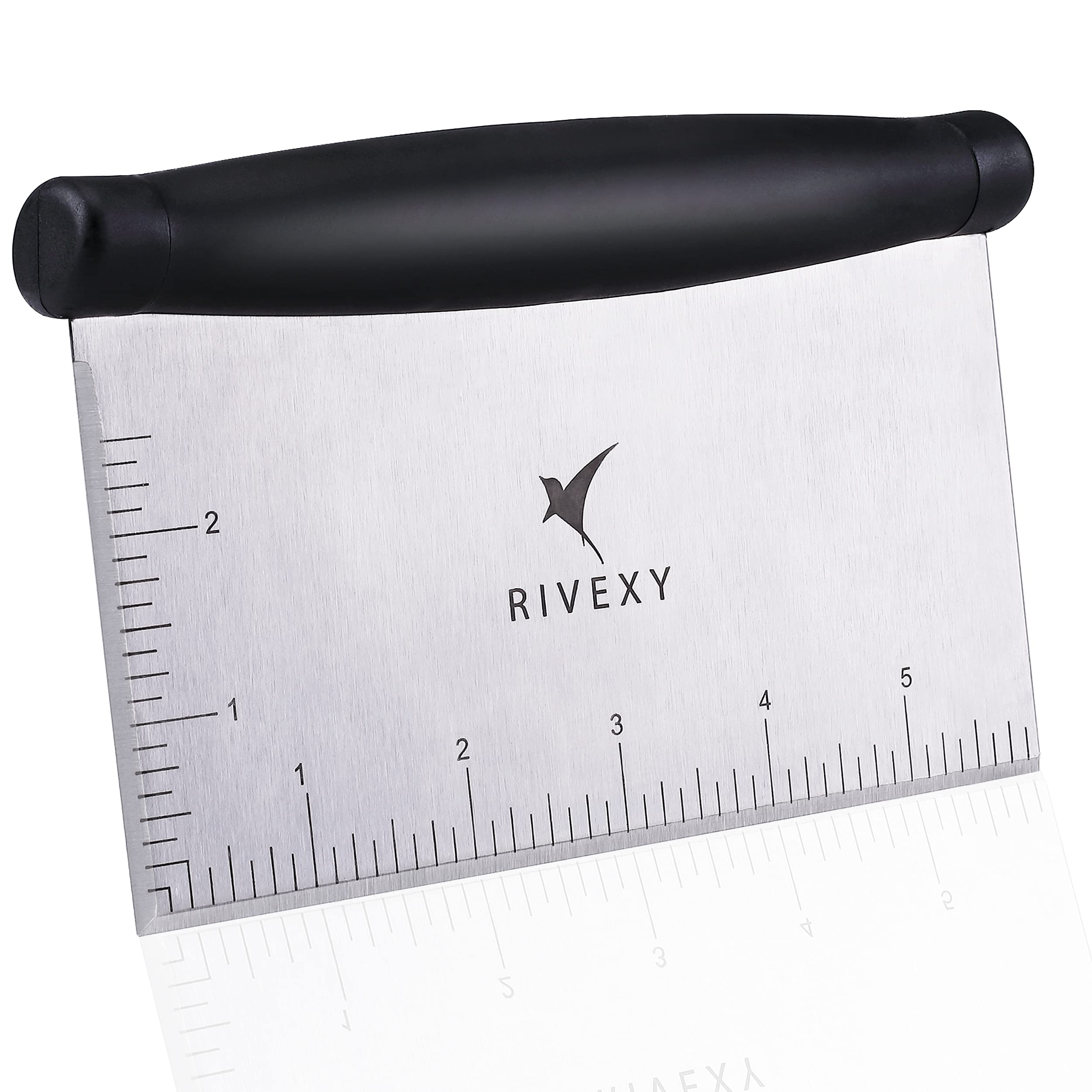 Rivexy Griddle Scraper Stainless Steel - Grill Scraper For Griddle, Griddle Scraper Tool, Flat Top Grill Scraper, Dough Scraper