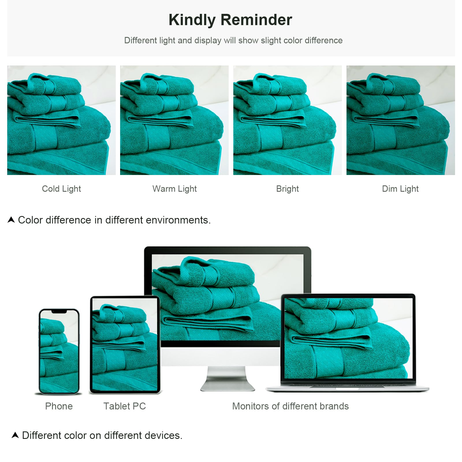 Cozyart Teal Bath Towels Set 6 Piece, Luxury 100% Turkish Cotton 650Gsm Hotel Quality, Soft, Absorbent,Towel Sets For Bathroom |