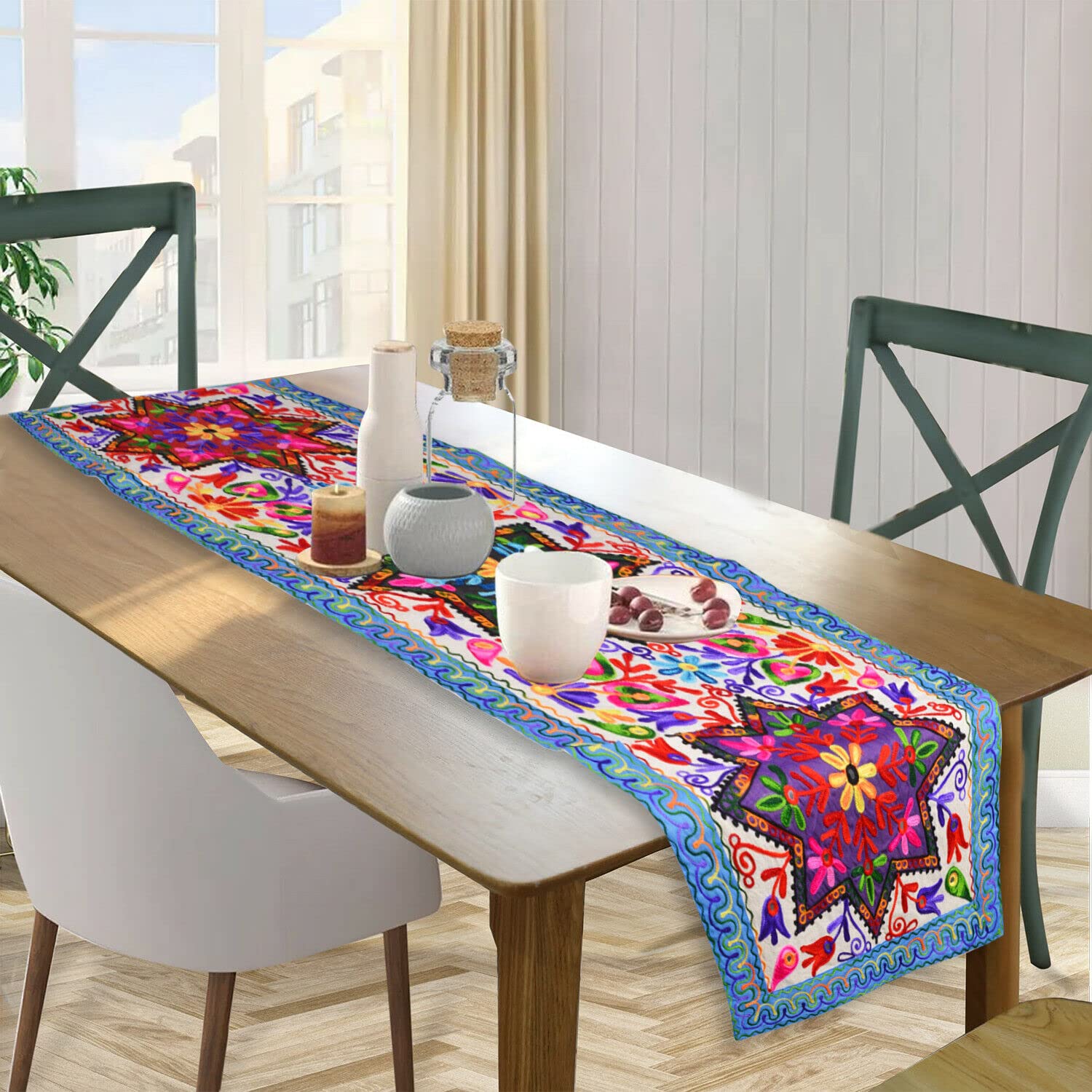 Craftintegration Suzani Cotton Suzani Throw Blanket Hand Embroidery Bed Sheet Bedspread Suzani Embroidery, Suzani Wall Hanging,