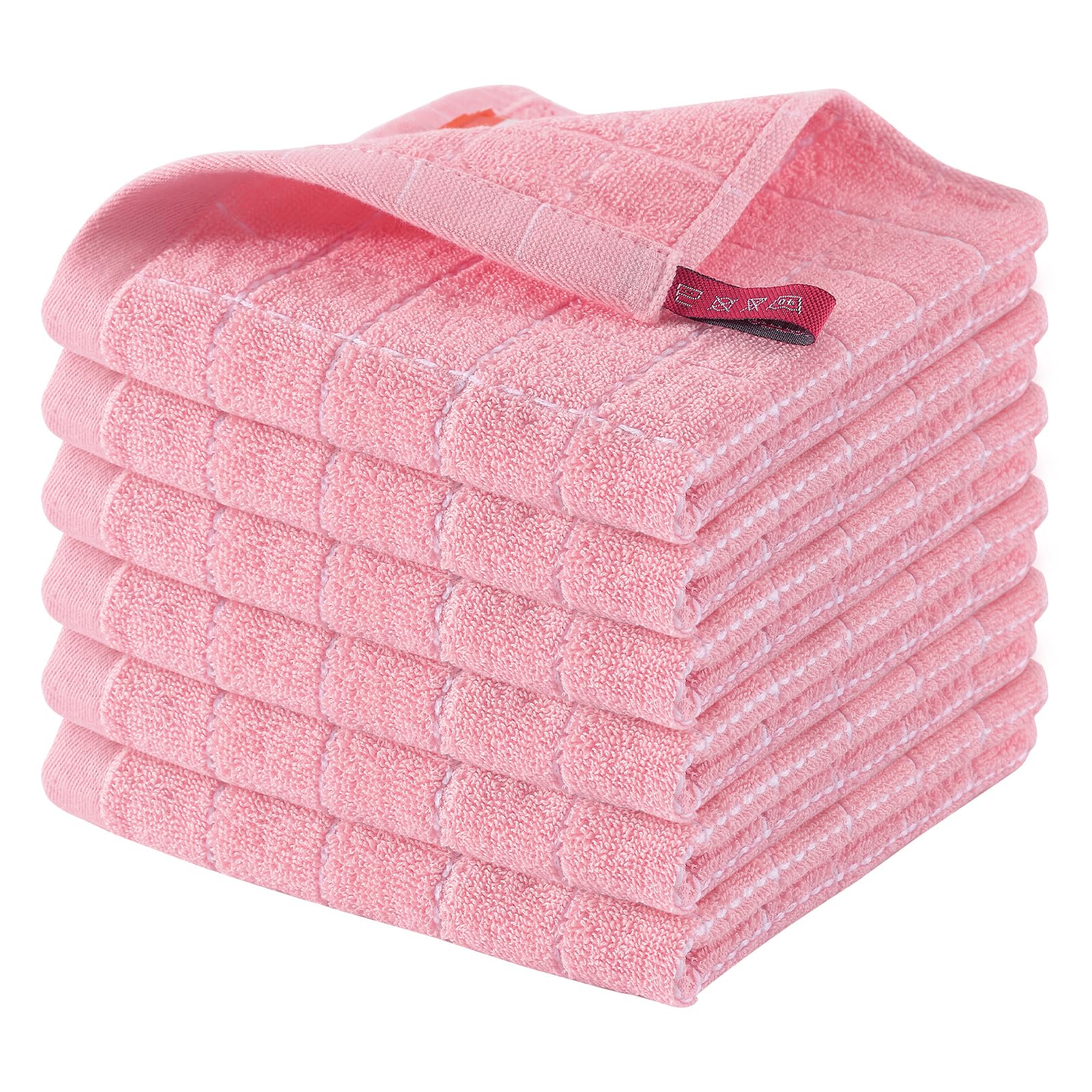 Homaxy 100% Cotton Terry Kitchen Dish Cloths, Ultra Soft And Absorbent Dish Towels For Kitchen, Suitable For Drying And Washing