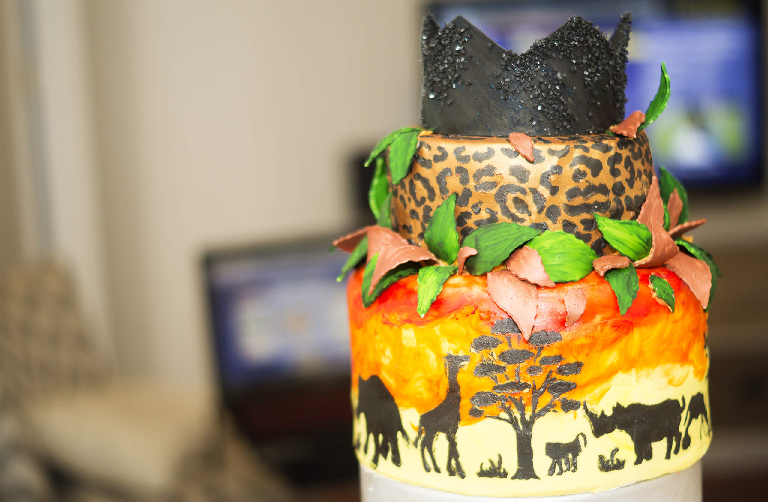 Safari Animals Cake Side Stencil C956 By Designer Stencils