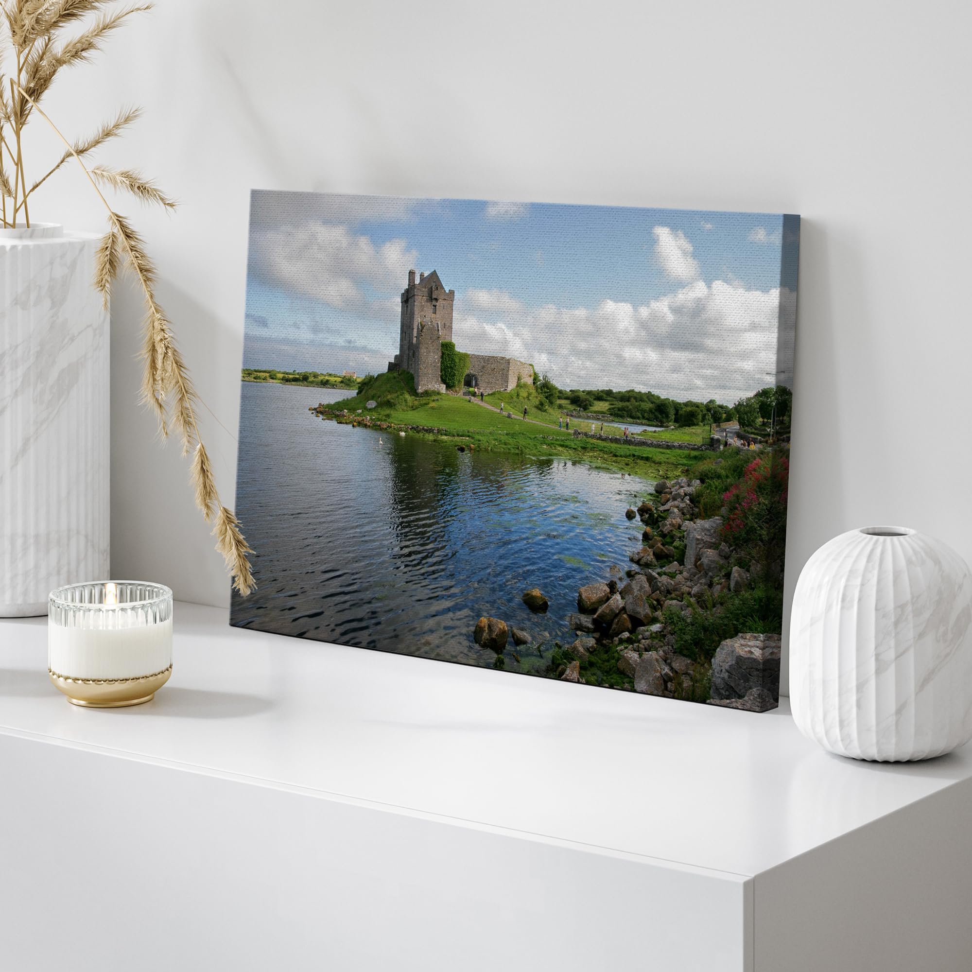 Wall26 Canvas Print Wall Art View Of Dunguaire Castle In Galway Ireland Nature Wilderness Photography Realism Chic Scenic Colorf