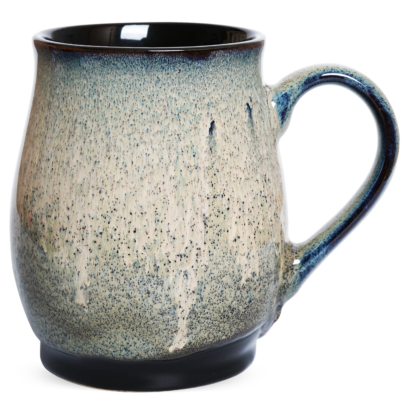 Bosmarlin Extra Large Ceramic Coffee Mug, 25 Oz, Dishwasher And Microwave Safe, Big Oversized Tea Cup For Office And Home, (Blue