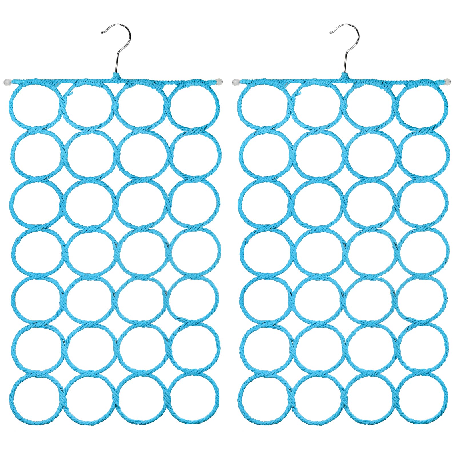 Tosnail 2 Pack Foldable Scarf Hanger Holder, Belt Organizer, Clothing Storage Hanger Closet Space Saver For Tie, Belt, Scarves,