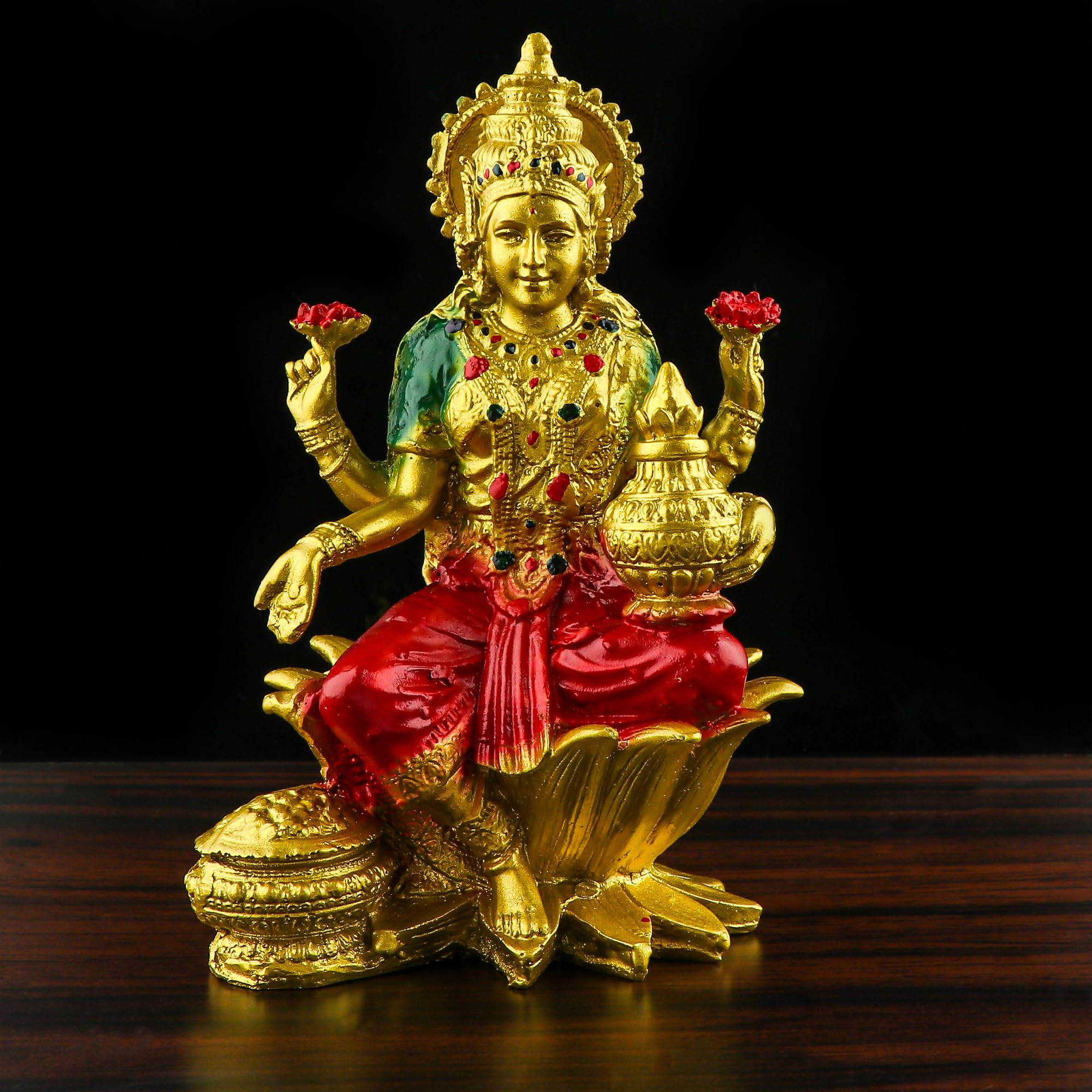 Sevliya Traders Polyresin Laxmi Ji And Ganesh Pair For Pooja Room I Home Temple Decoration Items I God Idols I Statue I Showpiec
