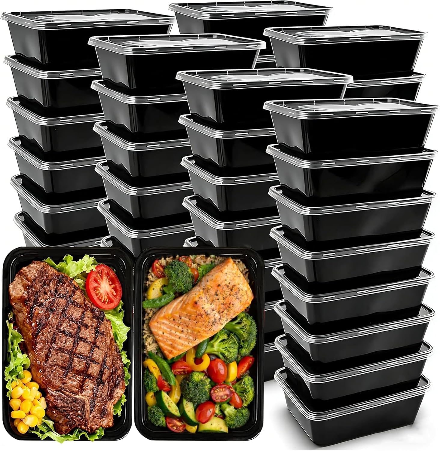 Disposable Rectangle Containers For Food  Food Packing Box With Lid | Microwave & Fridge Safe Parcel Box | Use & Throw Boxes Fo