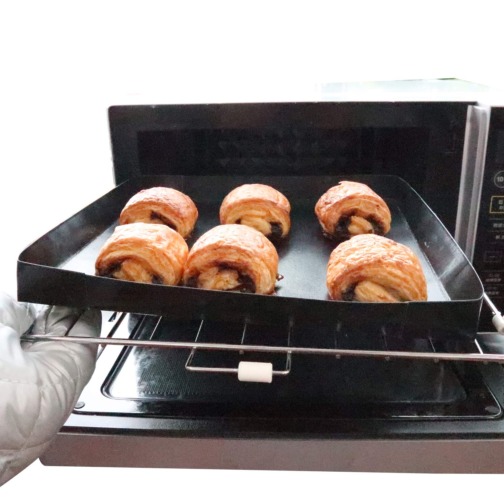 Firsmat Solid Cooking Basket, Bbq Basket,Non Stick Ptfe Toaster Baking Tray For Speed Ovens,Quick Oven Basket Tray For Chips Chi