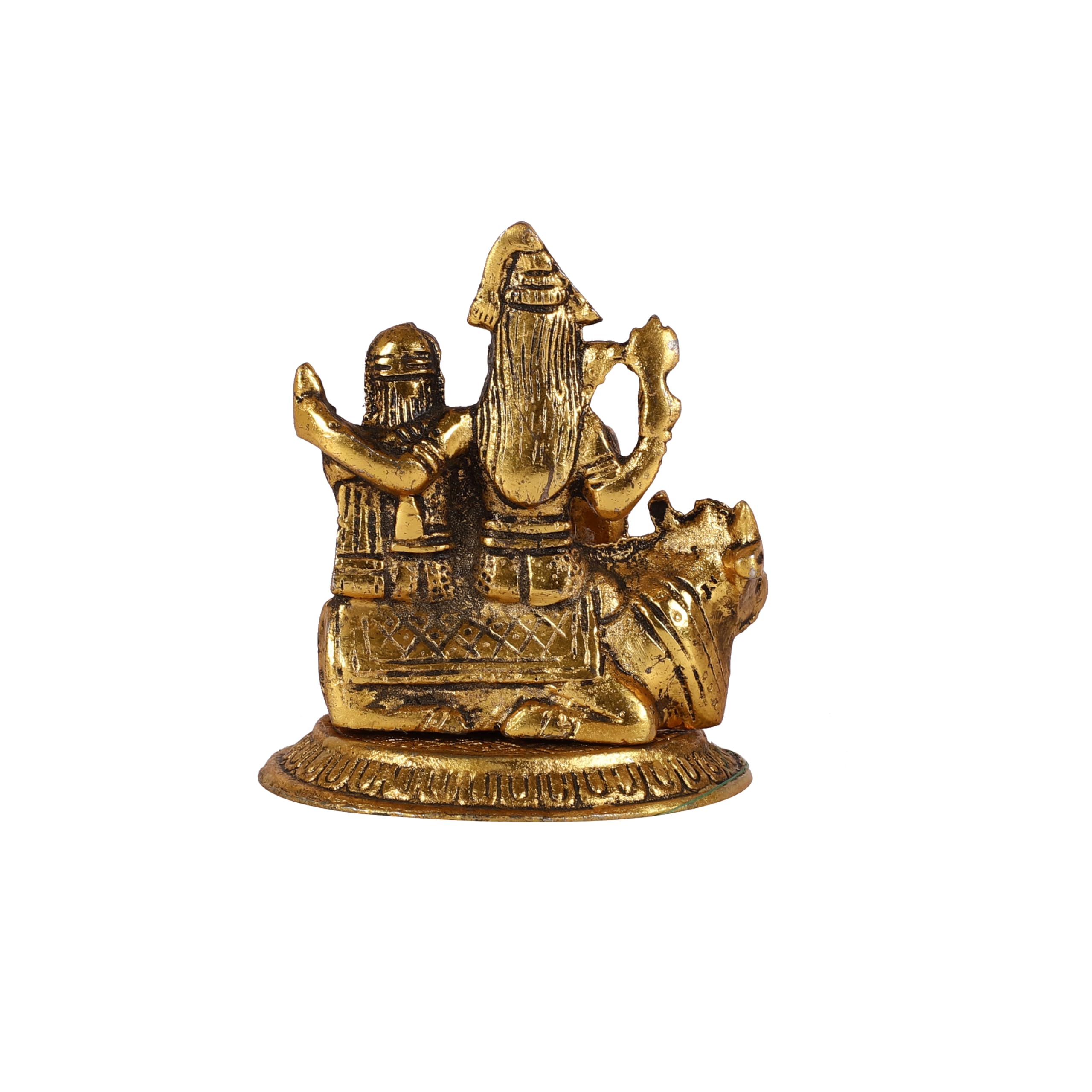 Heyearth Lord Shiv Family Idol For Mandir Pooja, Religious Idol Figurines,Lord Shiva Statue For Home Temple,Office,Gifts - Gold