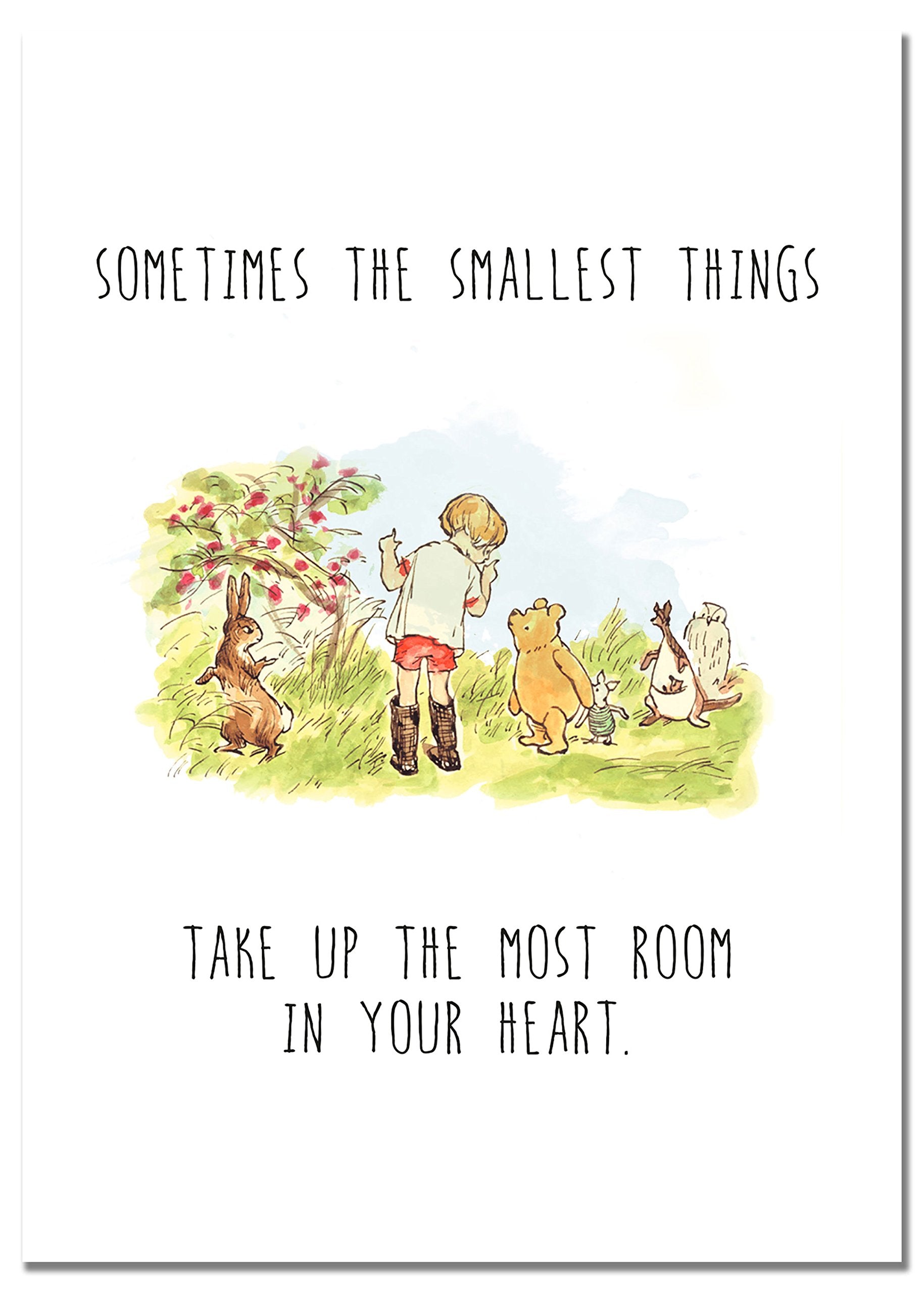 Winnie the Pooh Classic Art Prints - Set of 4 Wall Art Decor Photos Nursery Bedroom Playroom (5 inches x 7 inches)