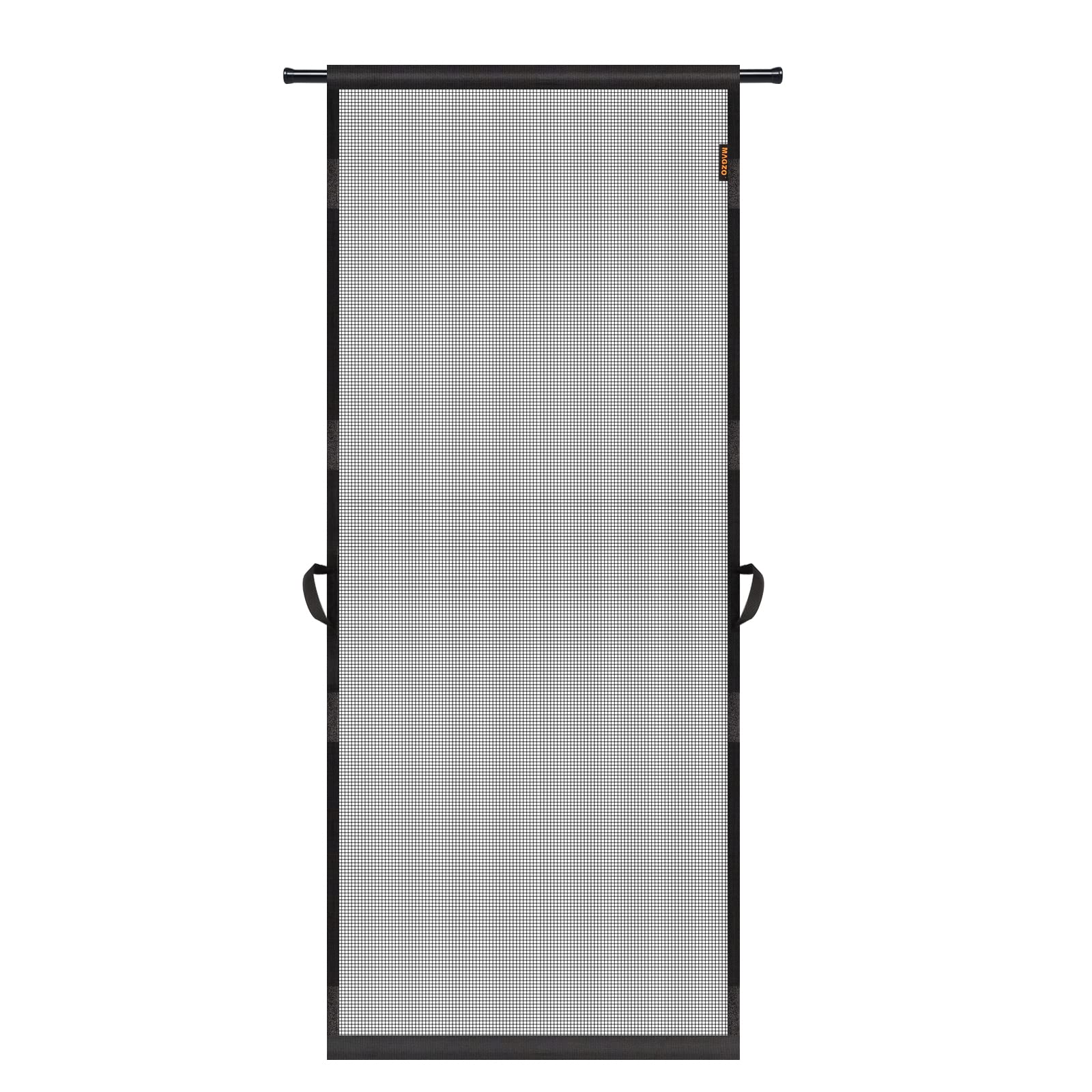MAGZO Hanging Screen Door, Fits Door Size 24 x 80 (Curtain Size 26 x 81), Upgraded Fiberglass Mesh Net with Tension Rod&Hook&Loop (One Piece Can be Installed in 2 Ways), Weighted Bottom, Grey-Used Condition