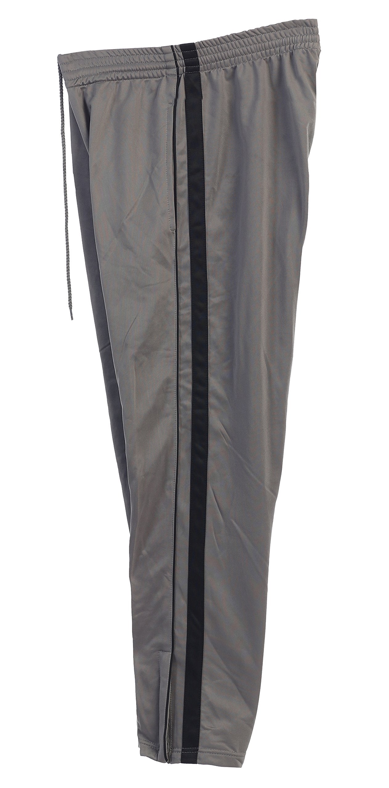 Gioberti Mens Athletic Track Pants, Silver, X Large