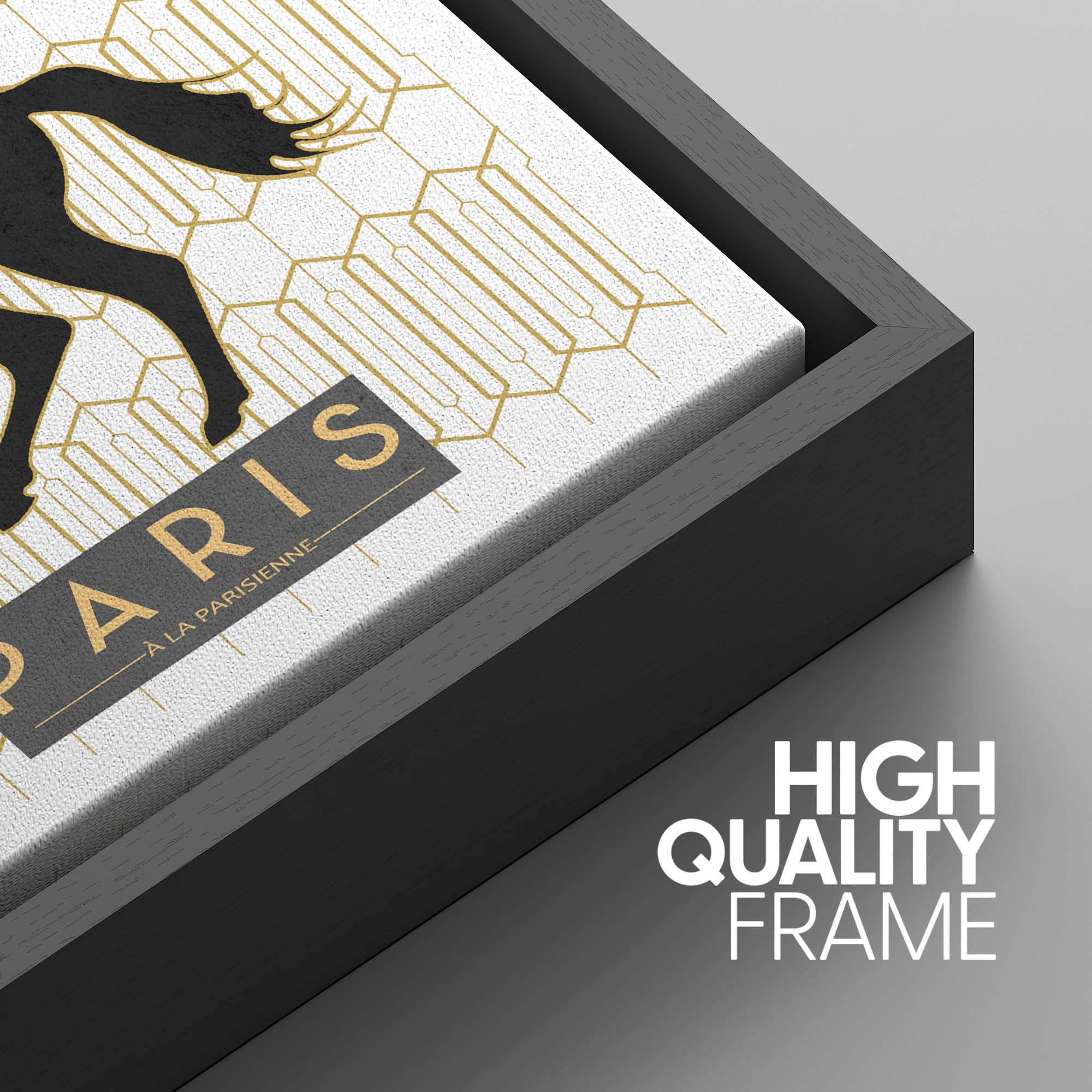 Signwin Framed Canvas Print Wall Art Set Paris Unicorn, Mermaid, Woman Pattern Nature Animals Illustrations Modern Art Rustic Gr