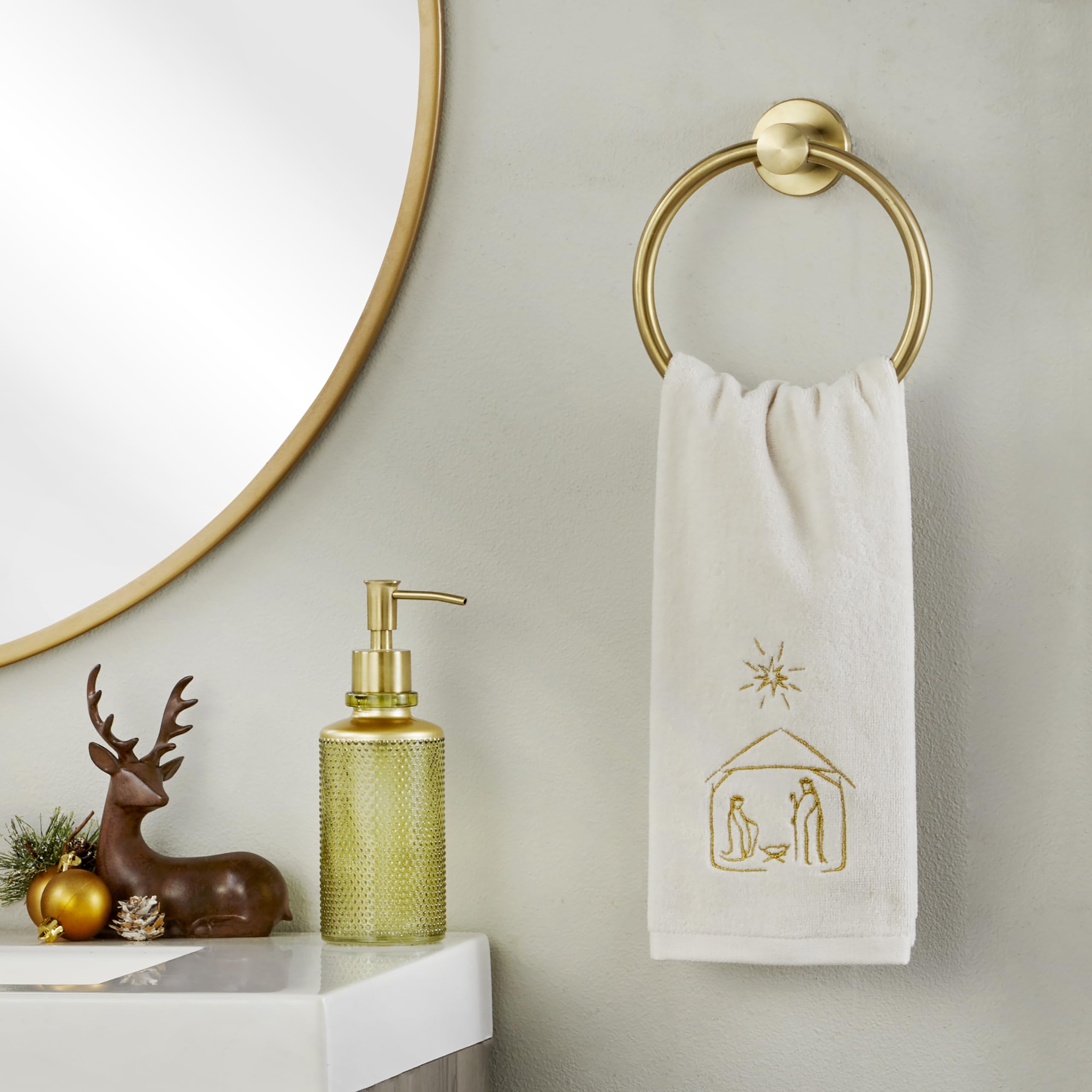 Skl Home Christmas Nativity Hand Towel Set, 2 Count