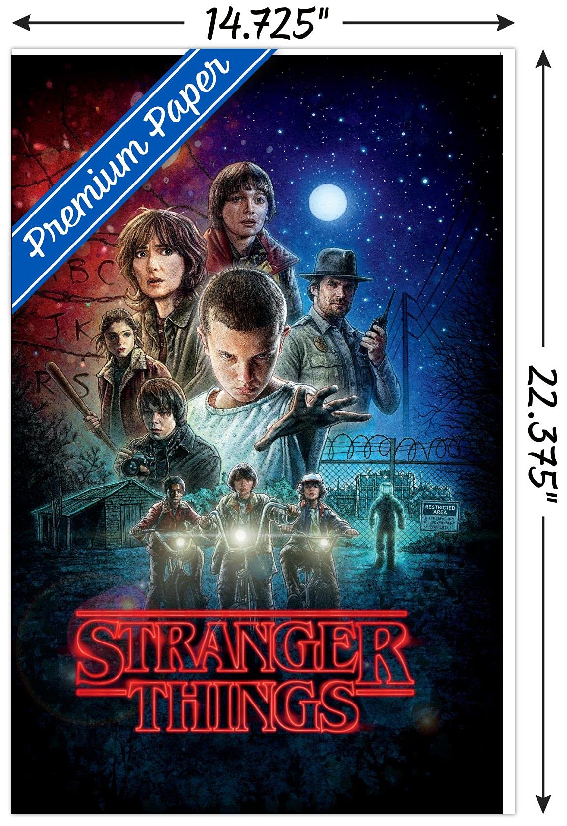 Trends International Netflix Stranger Things - One Sheet Wall Poster, 14.725'' X 22.375'', Multi