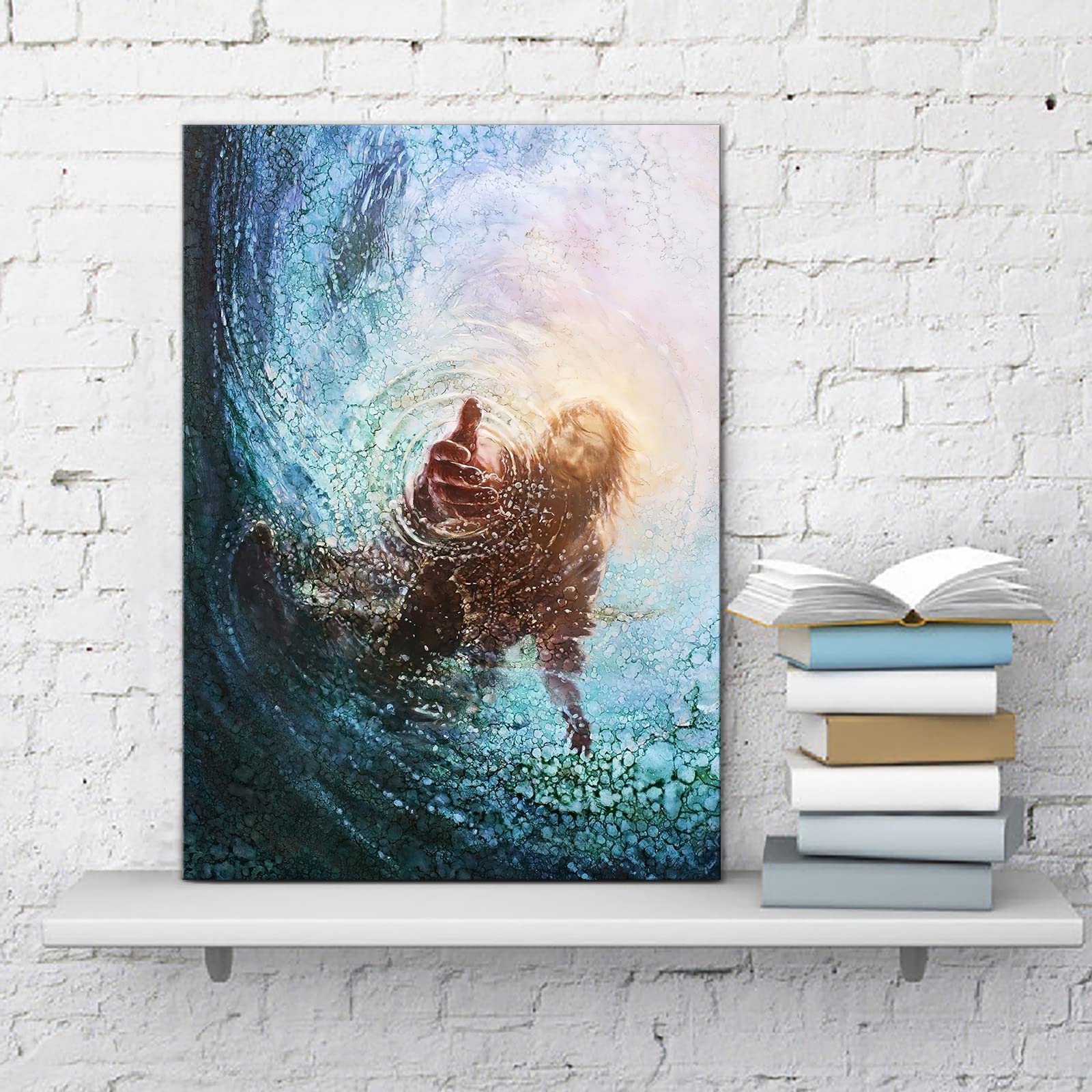 Jesus Christ Canvas Wall Art The Hand Of God Poster Modern Religious Hd Framed Print Painting Picture Artwork For Bedroom Living