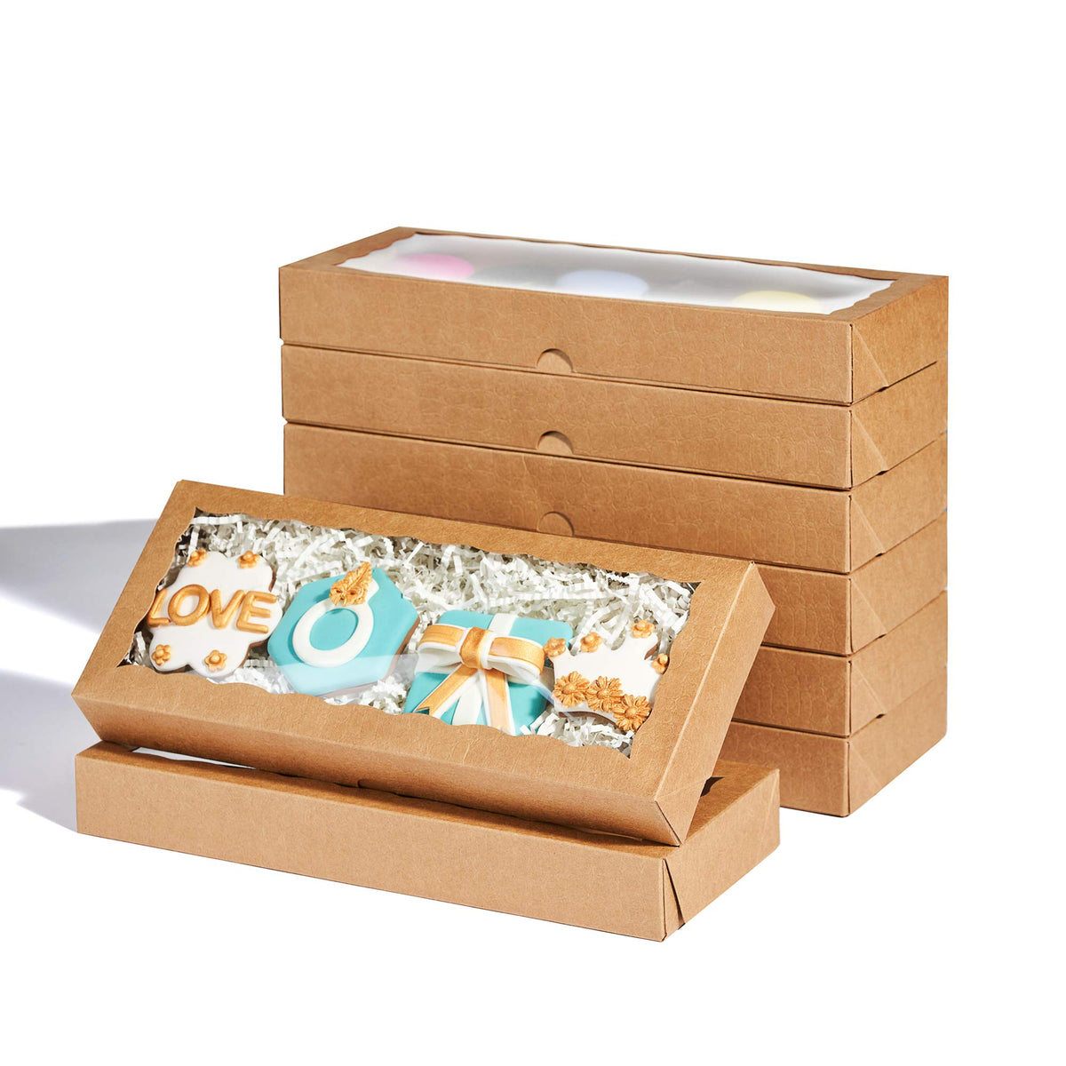 Jcxgrvc 24Pcs 12 X 5 X 1.5 Inches Premium One Piece Cookies Boxes, Bakery Boxes For Father'S Day And Holiday Cookie Gift Sets