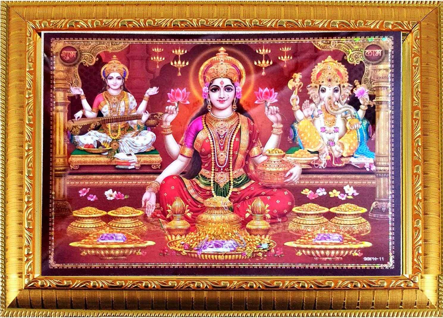 Suninow Goddess God Photo Frame for Pooja | Hindu Bhagwan Devi Devta Photo | God Photo Frames | Wall D  cor Photo Frame | Photo 