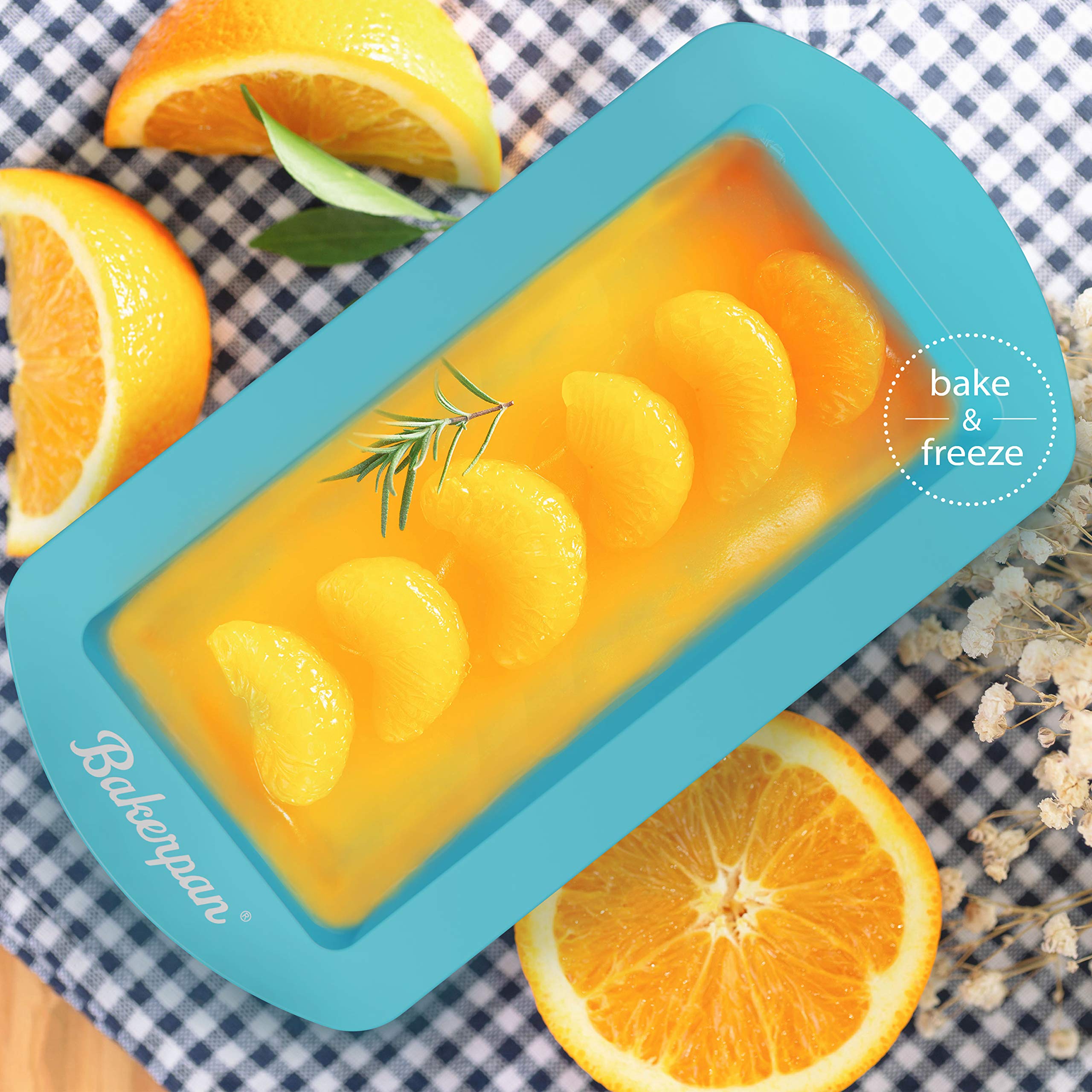 Bakerpan Silicone Mini Loaf Pans Set of 4, 4.5 Inch Reusable Baking Molds, Multicolor