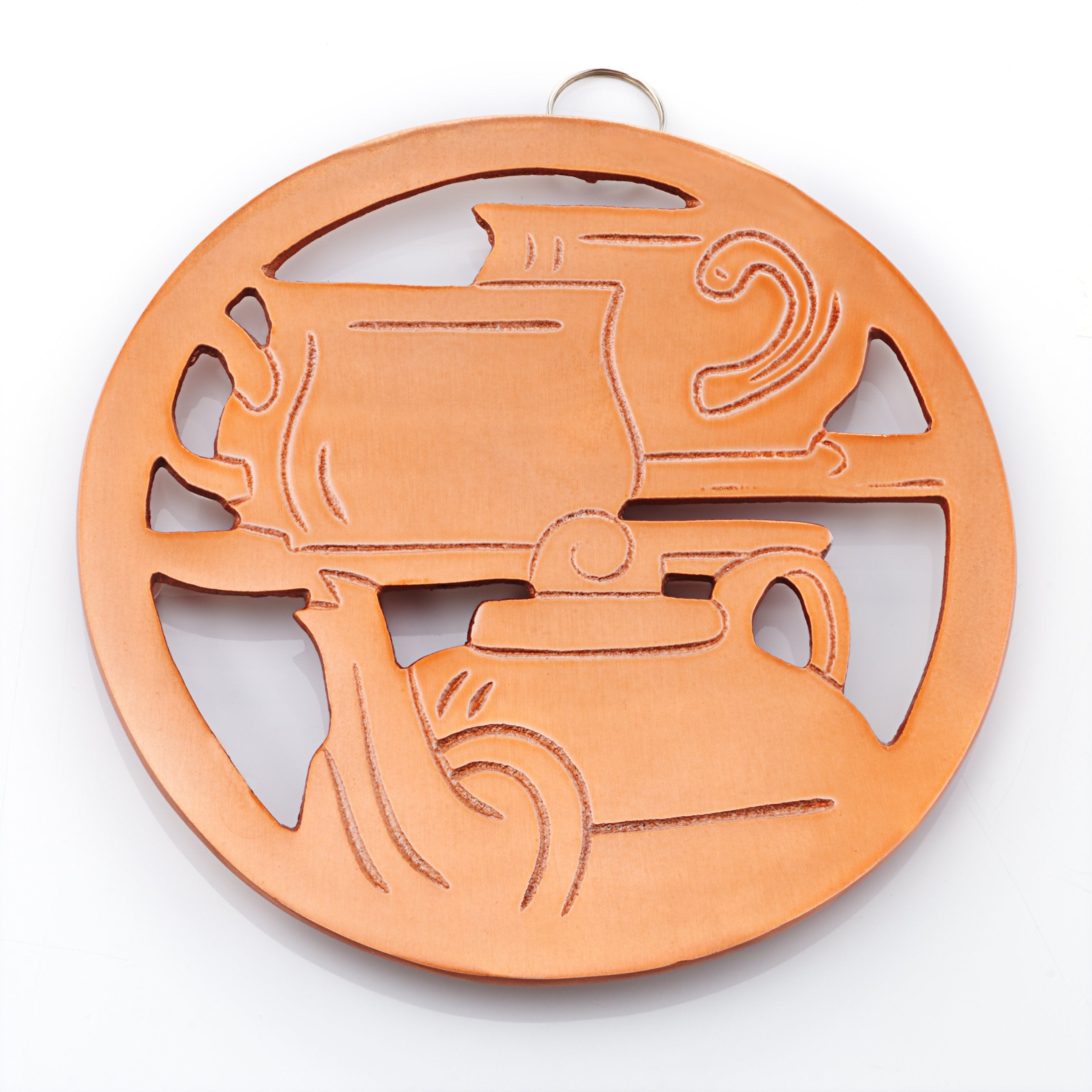 Copper Tea Time Trivet, 8''