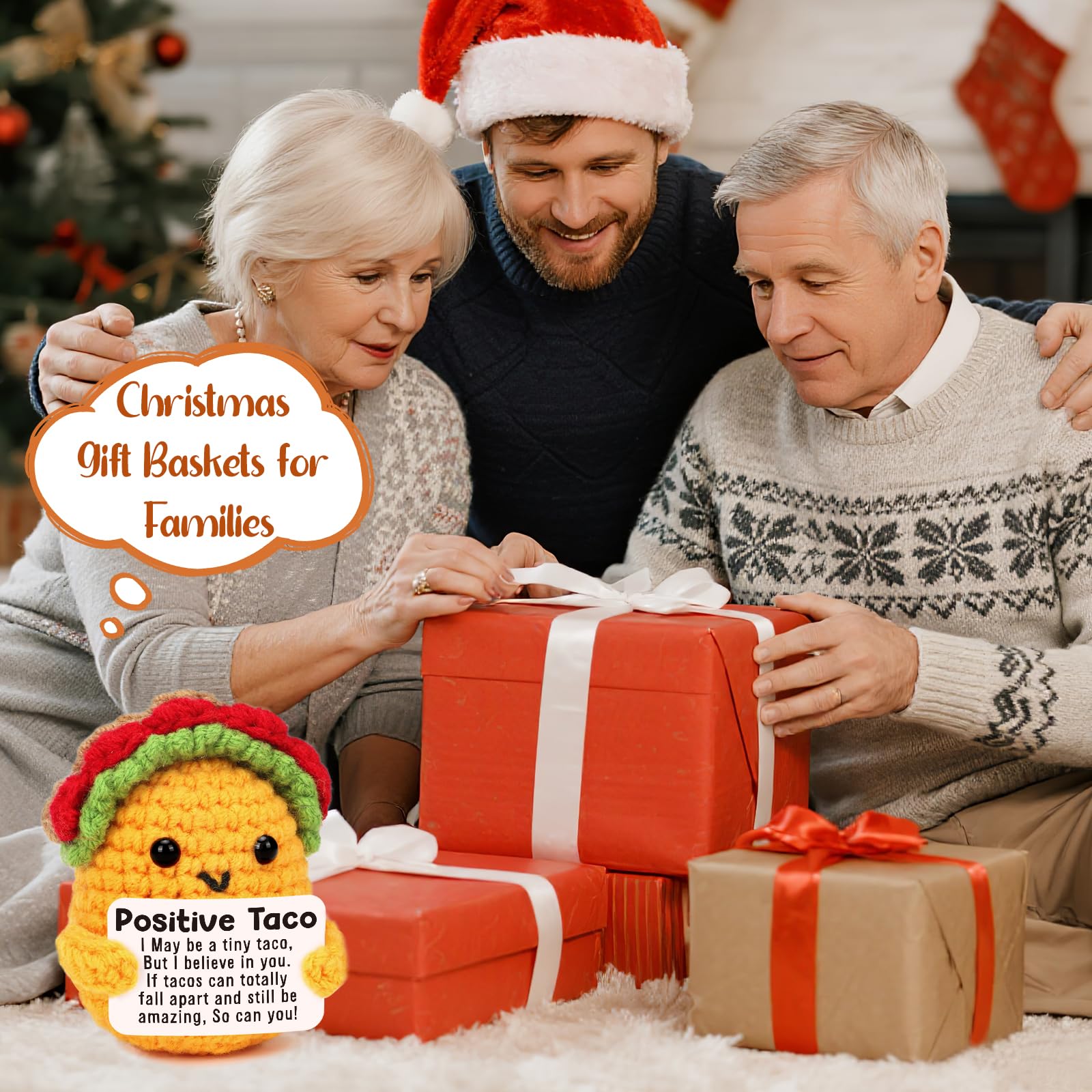 Mini Positive Inspirational Christmas Birthday Gifts for Women Thanksgiving Decorations Basket Get Well Gag Christmas White Elep