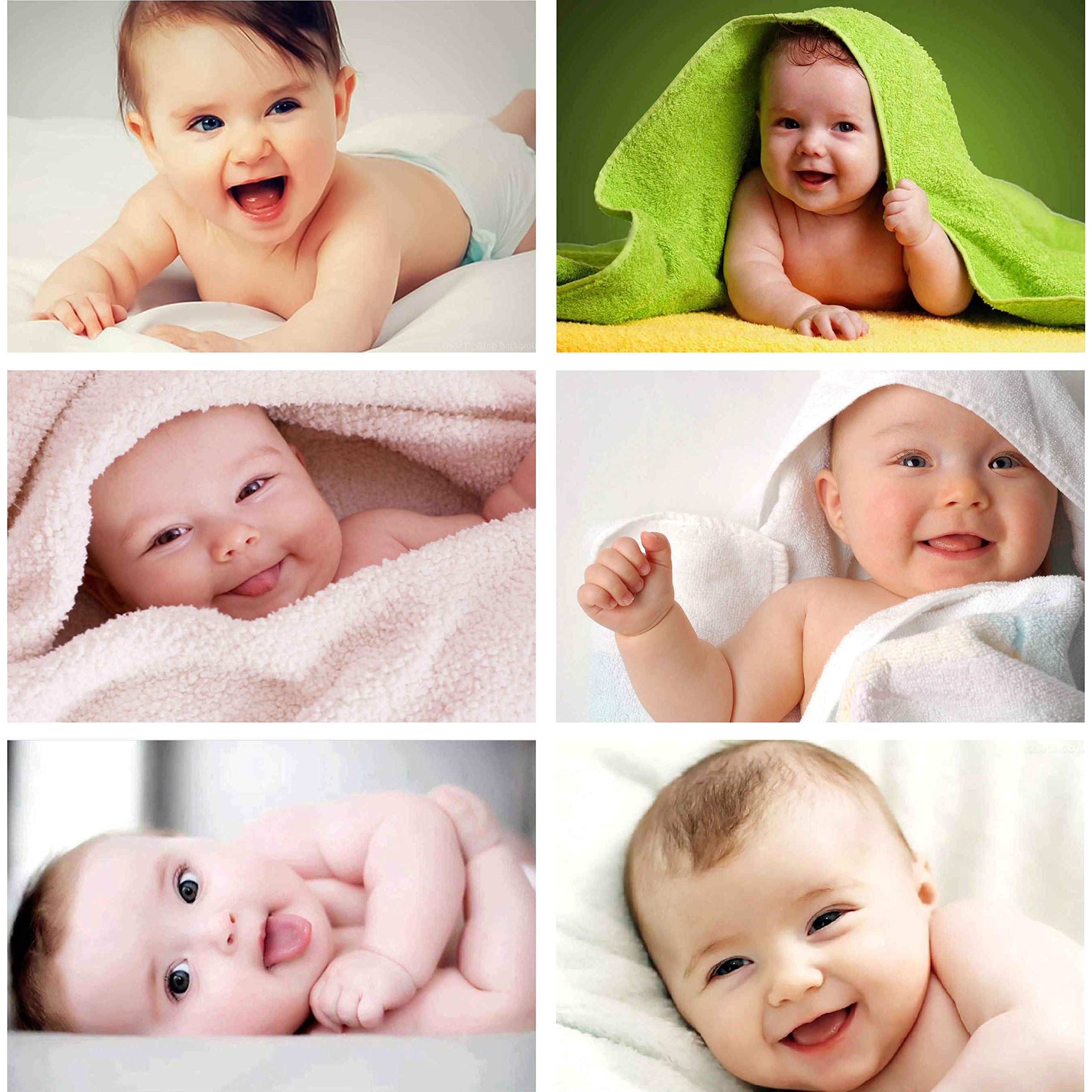 Giant Innovative Set Of 6 Cute Baby Poster | Poster For Pregnant Women | Hd Baby Wall Poster For Room Decor, Gi02 Multicolour, 1