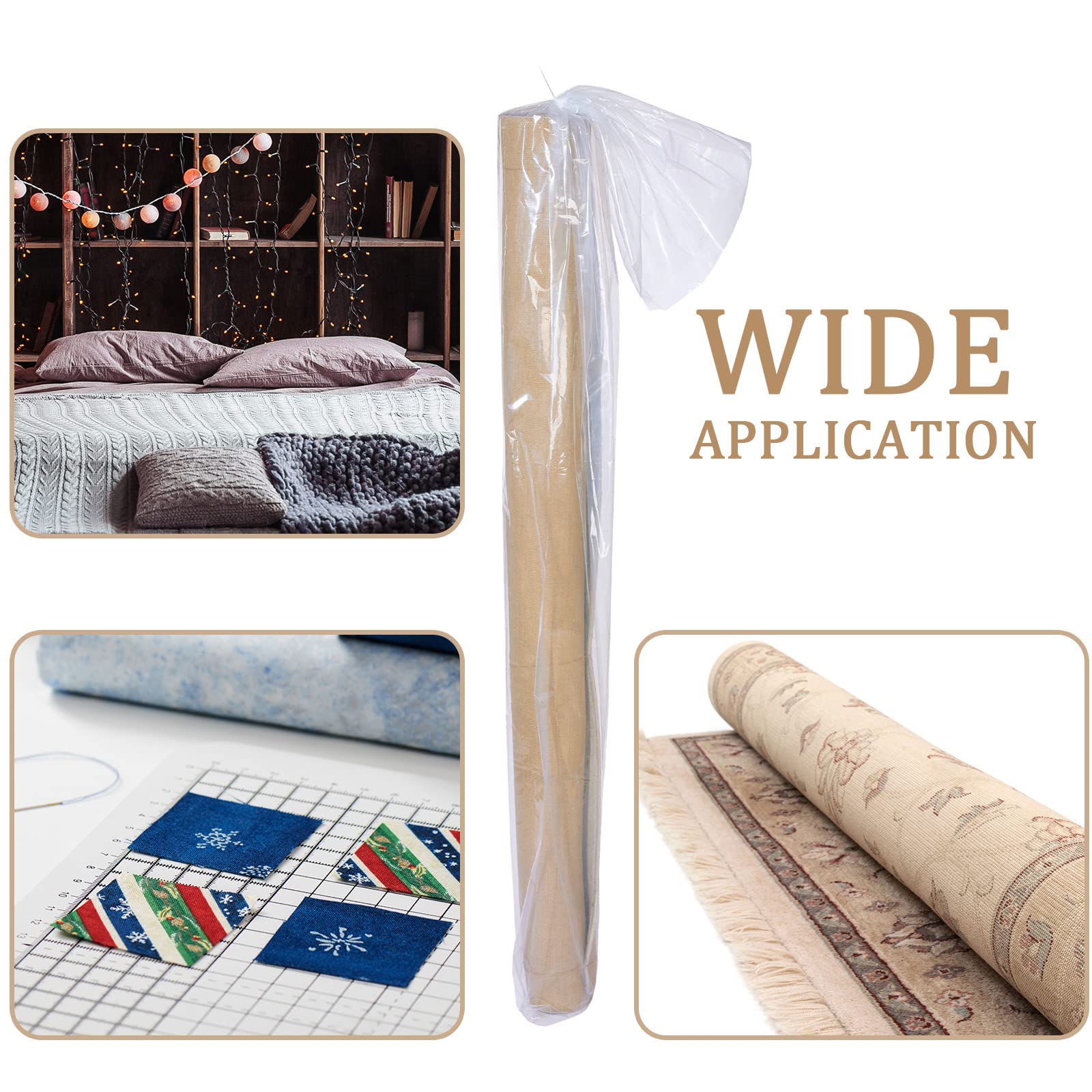 Carpet Storage Bags Jumbo Rug Storage Bag Large Clear Plastic Bag For Carpet With Nylon Cable Zip Ties For Indoor Outdoor Carpet