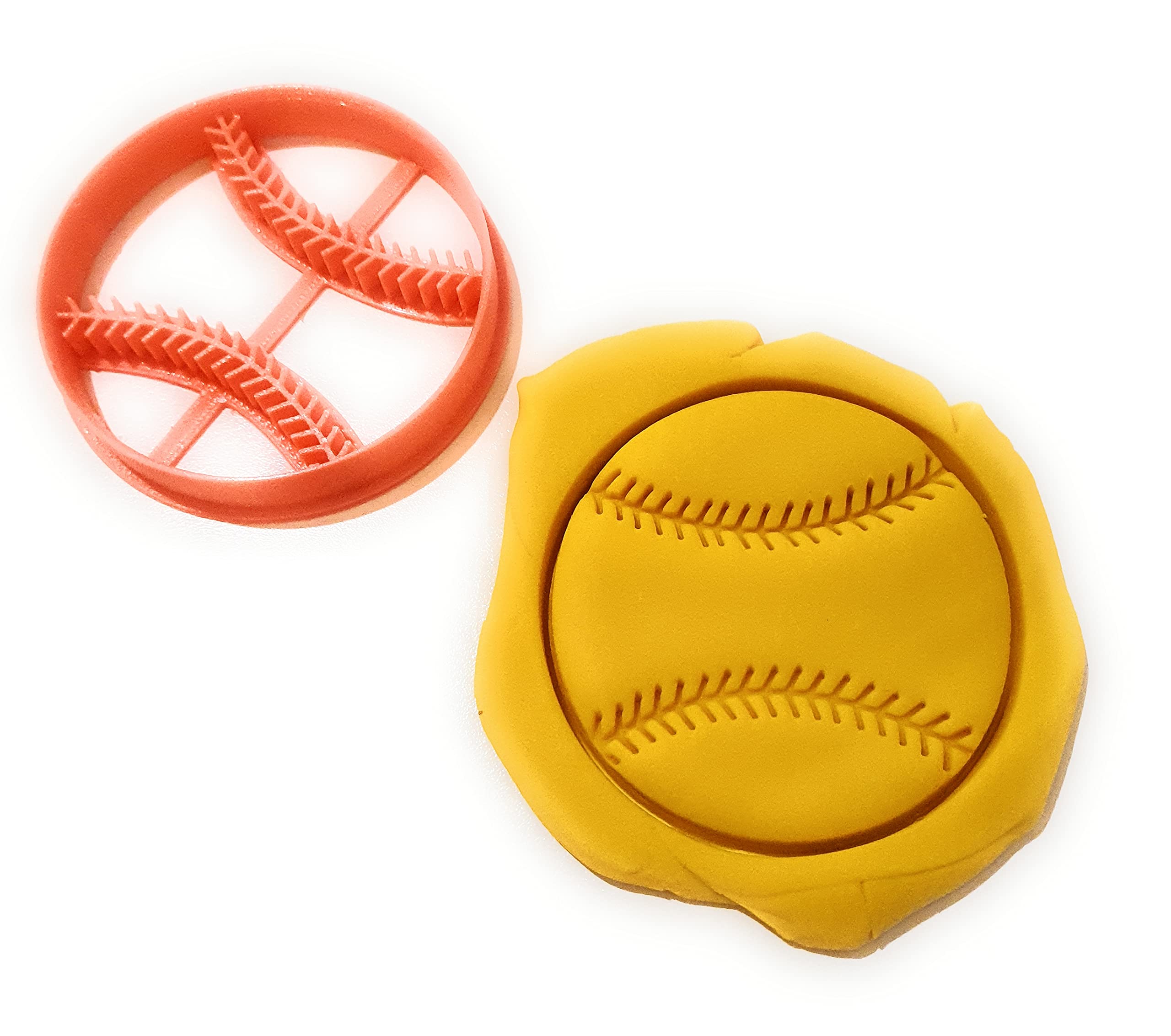 T3D Cookie Cutters Baseball Ball Cookie Cutter, Suitable For Cakes Biscuit And Fondant Cookie Mold For Homemade Treats, 3.46 X 3