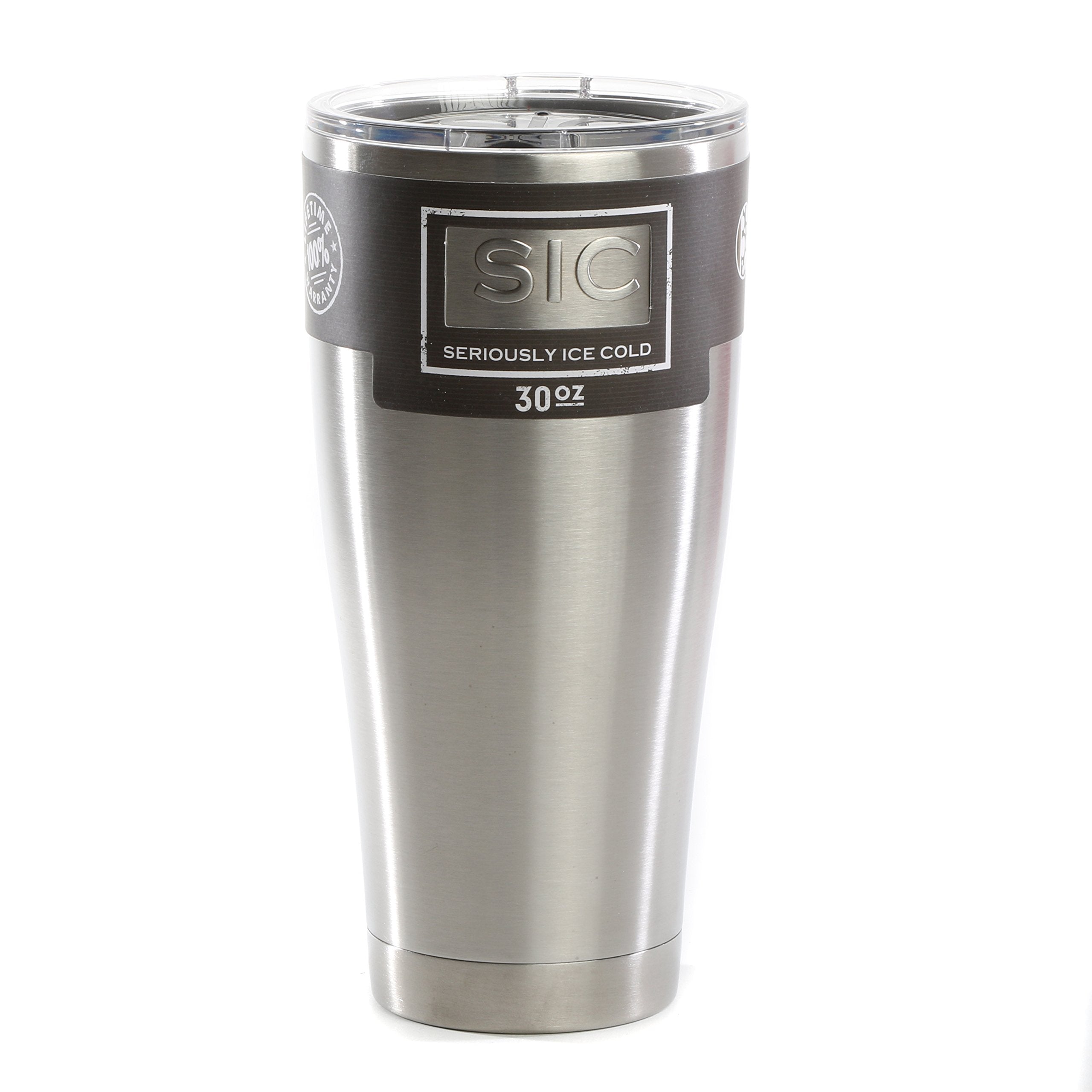 Seriously Ice Cold Sic 30Oz Insulated Travel Tumbler Mug, Premium Double Wall Stainless Steel, Leak Proof Bpa Free Lid (Stainles