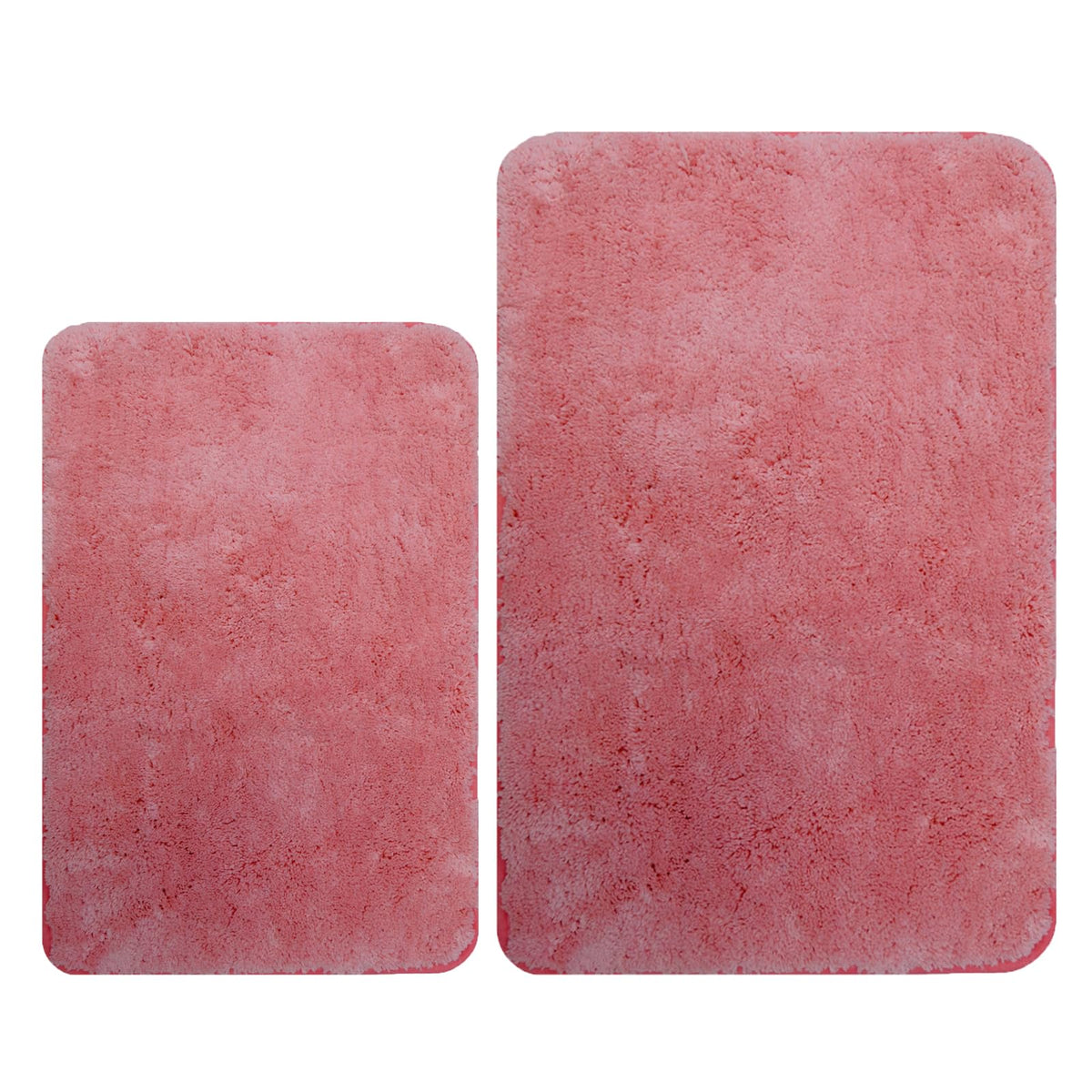2 Piece Bathroom Rugs And Mats Sets, Non-Slip Microfiber Bath Rugs, Machine Washable Absorbent Bath Mats For Bathroom Floor (Pin