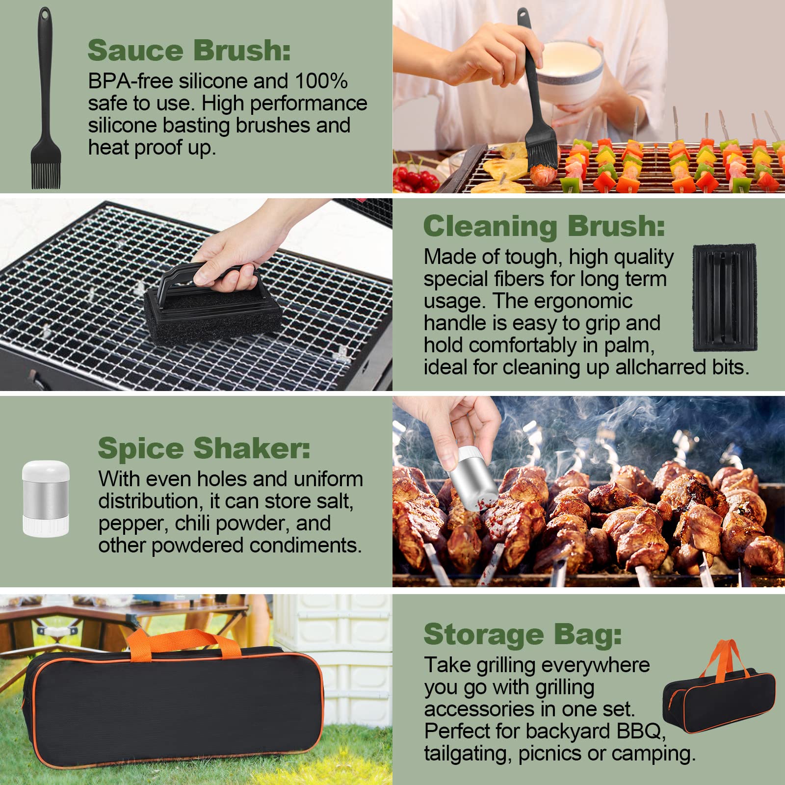 18PCS Griddle Accessories Kit  Flat Top Grill Accessories Set for Blackstone and Camp Chef  Grill Spatula Set with Enlarged Spatulas  Basting Cover  Scraper for Outdoor BBQ