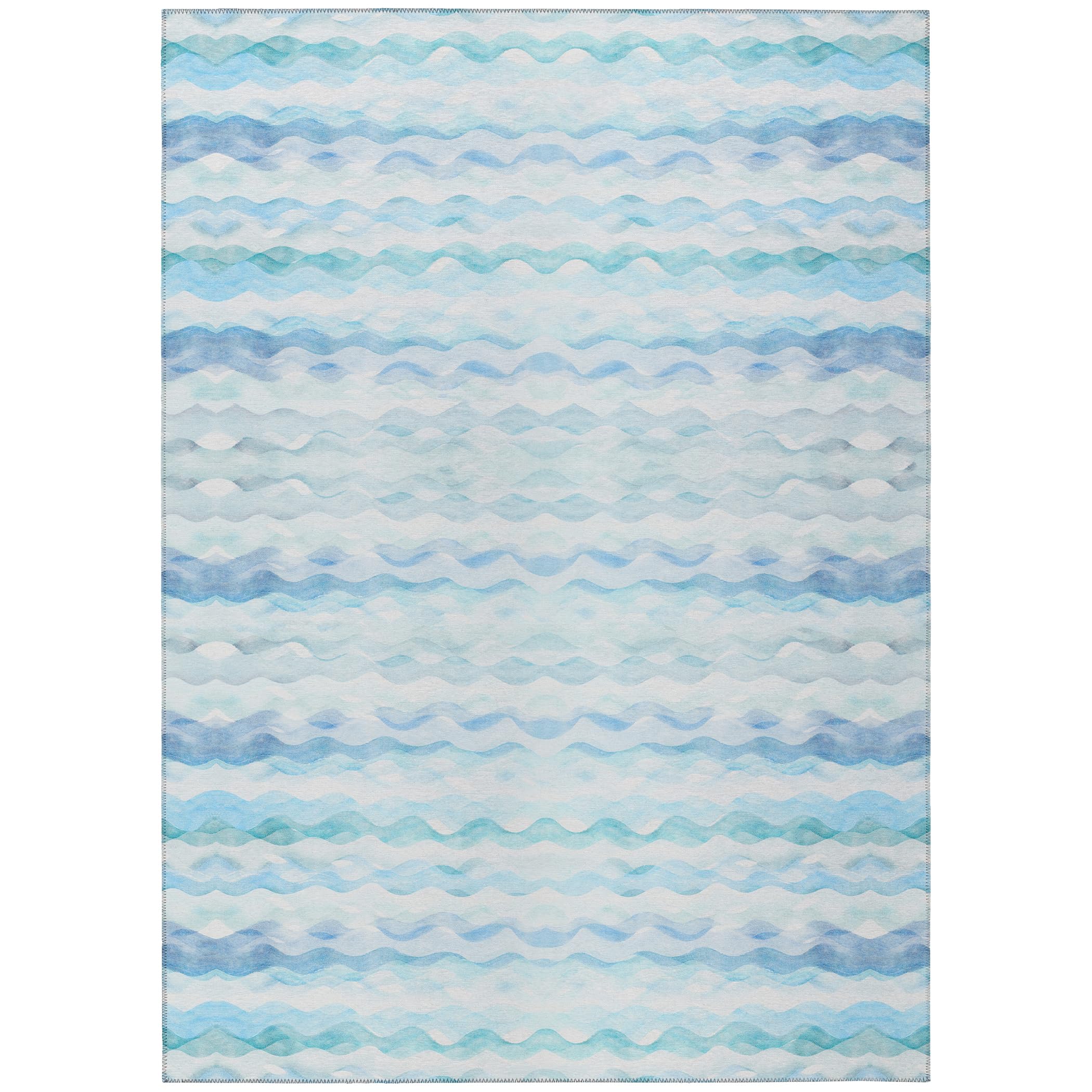 Addison Rugs Surfside ASR46 Blue 10 x 14 Indoor Outdoor Rug, Easy Clean, Machine Washable, Non Shedding, Bedroom, Living Room,