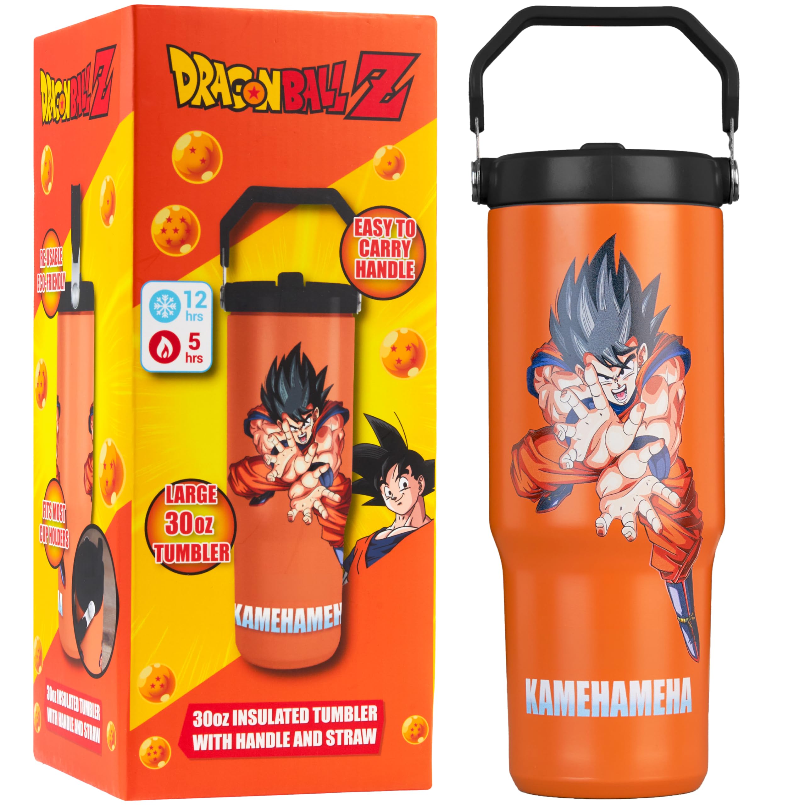 Get Trend Dragon Ball Z 30oz Insulated Tumbler with Handle & Straw