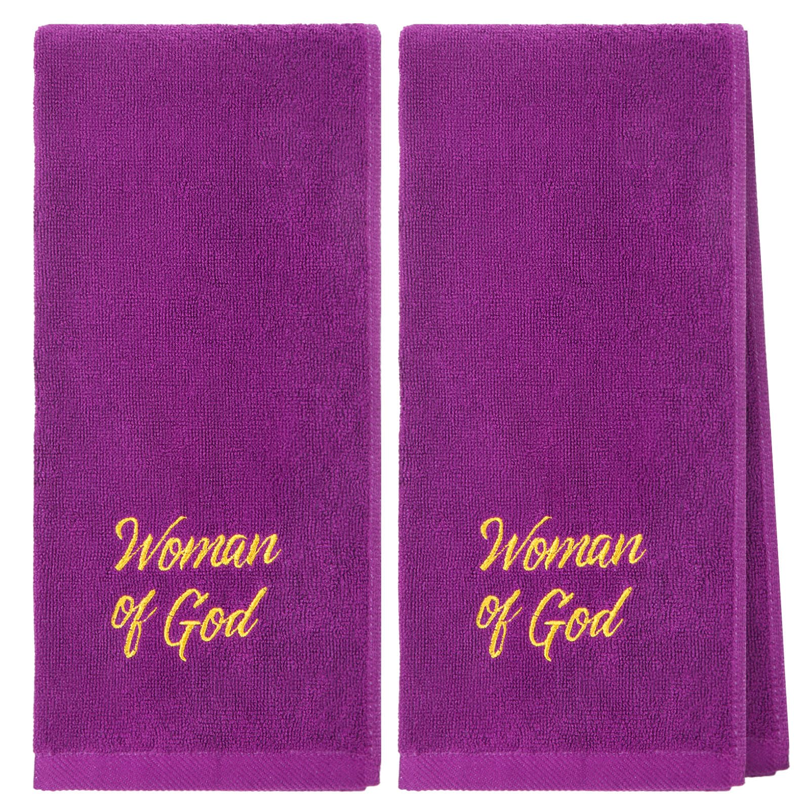 Buryeah 2 Pcs Pastor Towel Woman Of God Pastor Hand Towel Embroidered Hand Towels For Pastor Clergy Gift